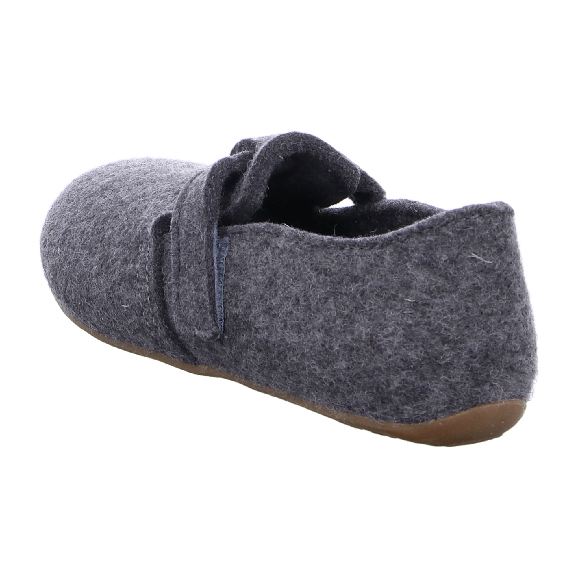 Haflinger Everest Focus Men's Wool Felt Slippers, Anthracite Grey, Removable Footbed - 481056-4 - Bartel-Shop