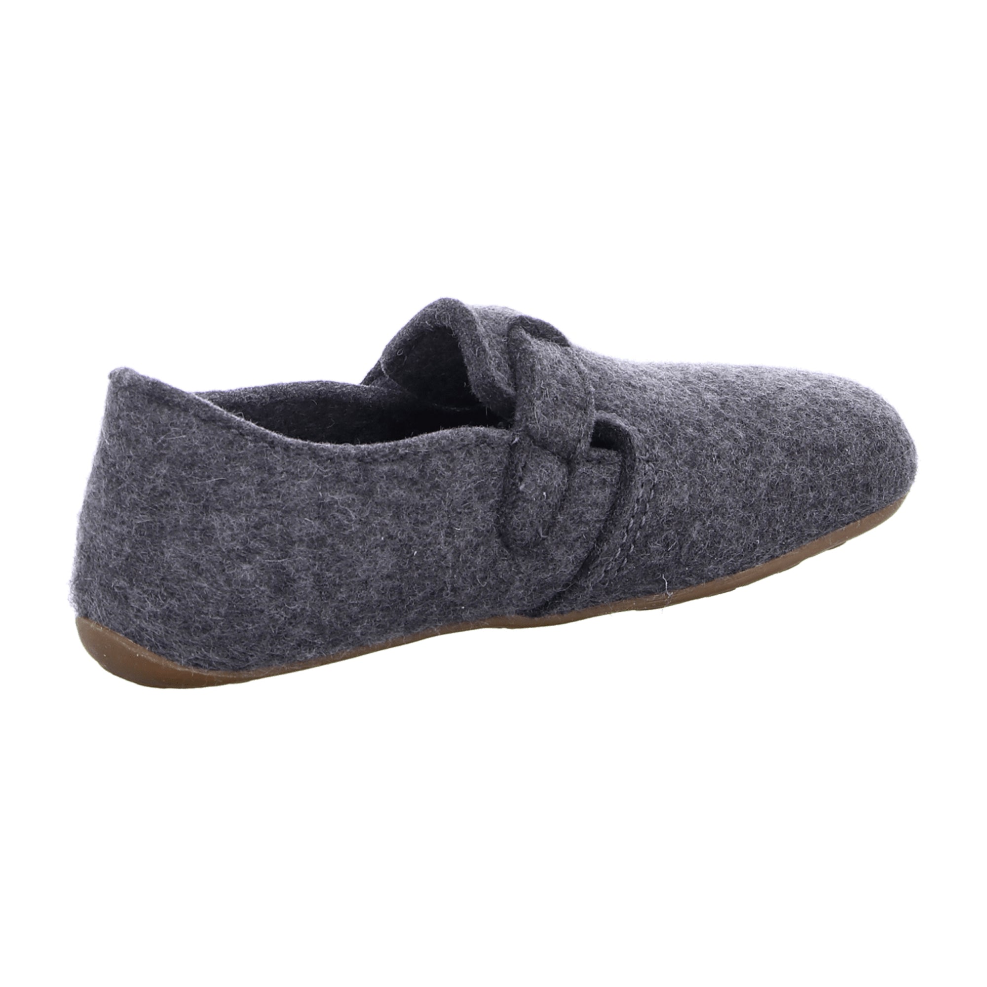 Haflinger Everest Focus Men's Wool Felt Slippers, Anthracite Grey, Removable Footbed - 481056-4 - Bartel-Shop
