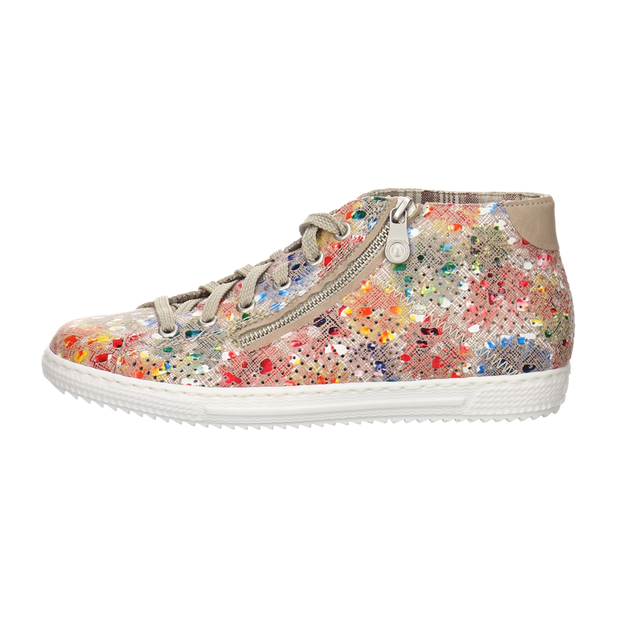 Rieker Women's Colorful Ankle Boots with Warm Lining and Easy Zip Closure
