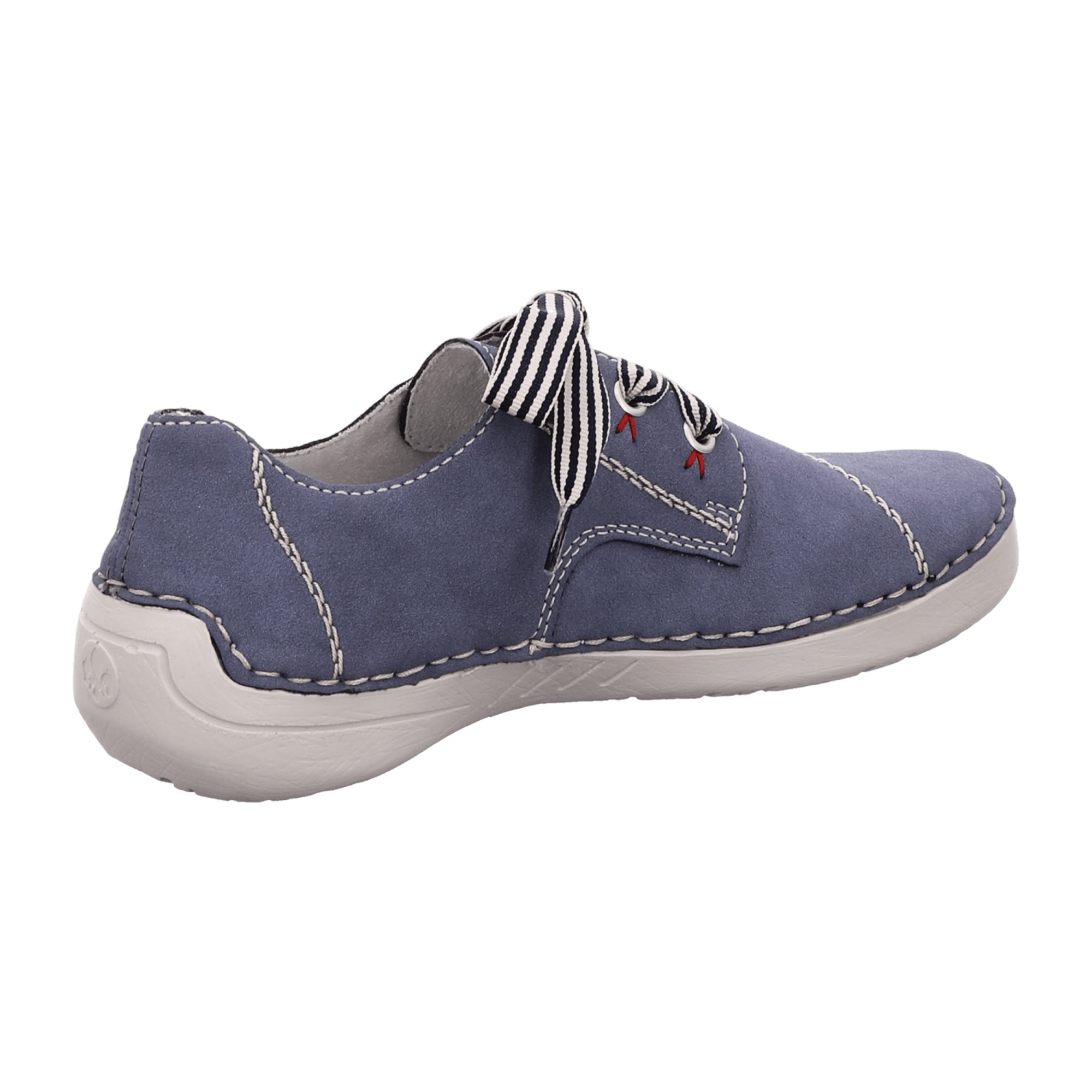 Rieker Women's Casual Lace-Up Shoes Blue Synthetic Leather Comfortable Soles