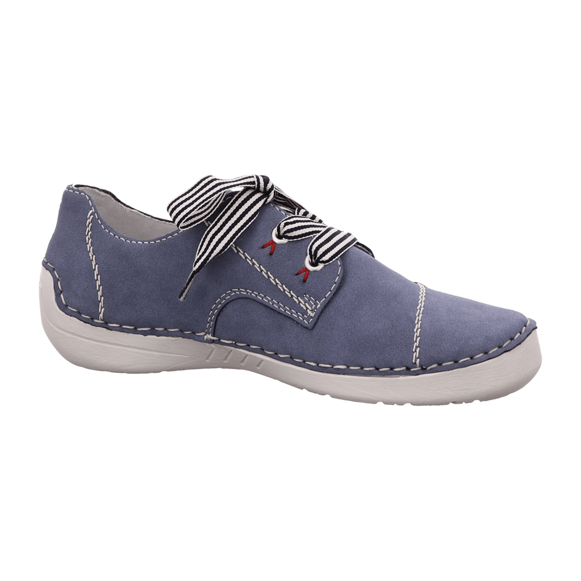 Rieker Women's Casual Lace-Up Shoes Blue Synthetic Leather Comfortable Soles