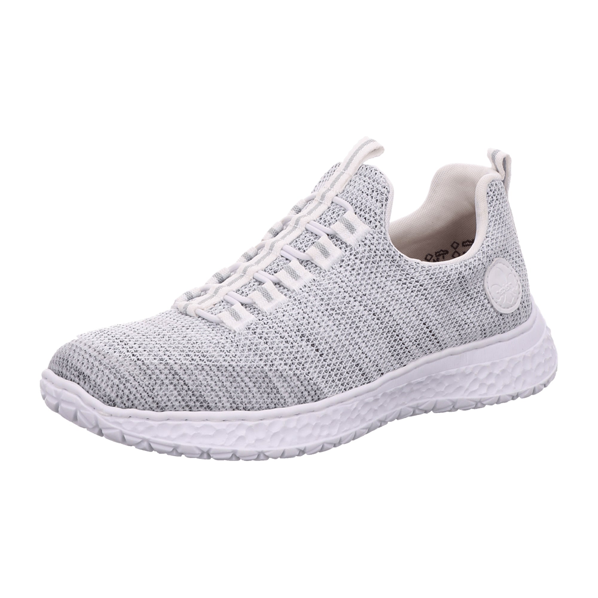 Rieker Women's Beige Slip-On Shoes with Elastic Upper and MemoSoft Cushioning