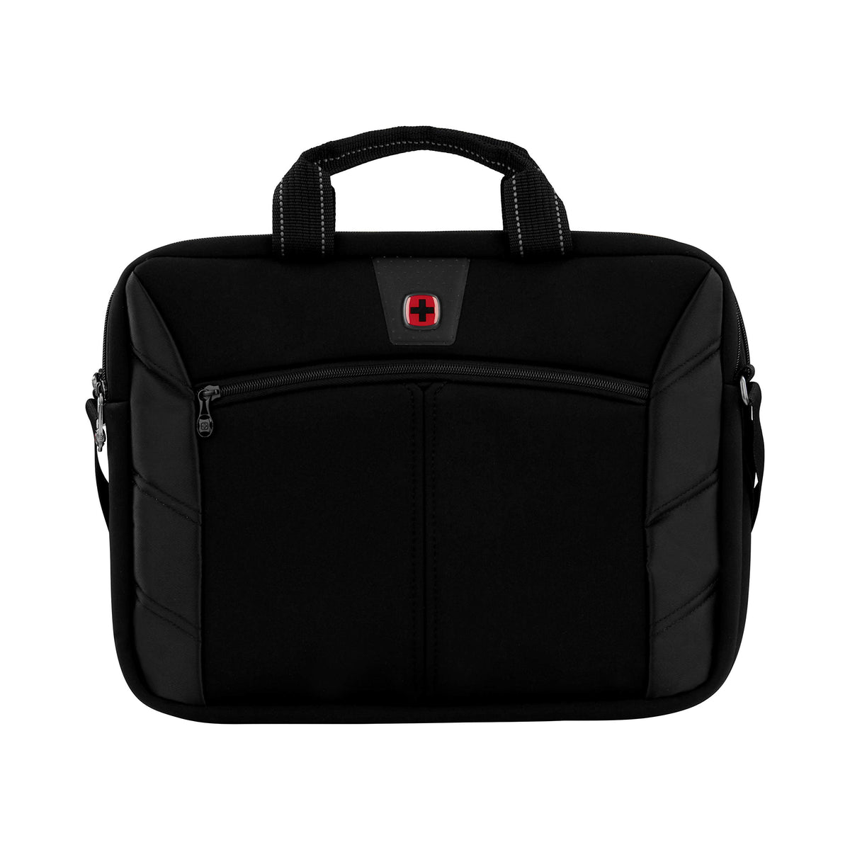 WENGER Sherpa Laptop Messenger Bag 16 Inch - Black Polyester Briefcase for Men Women