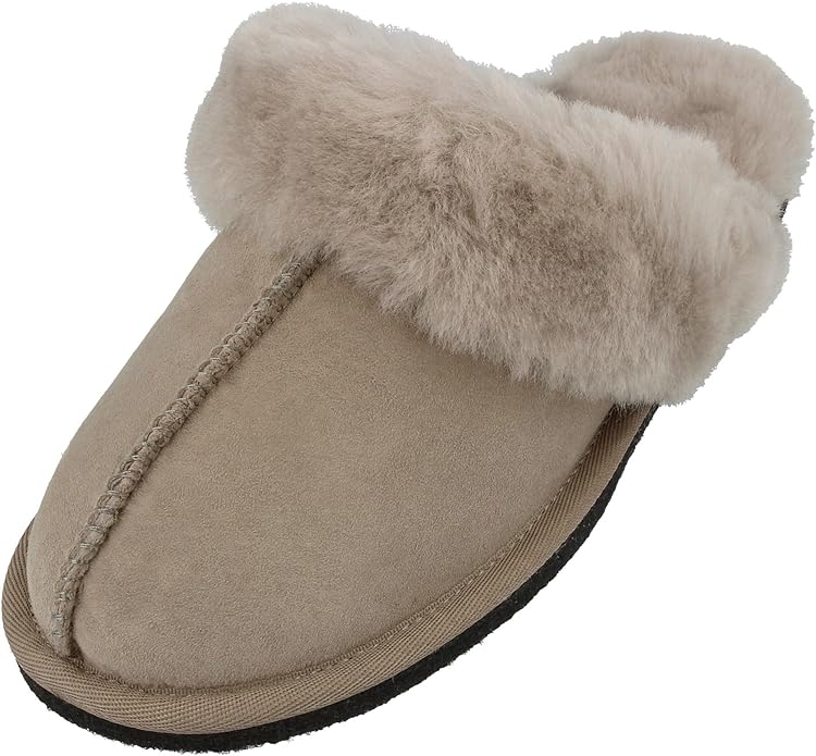 Haflinger North Star Lambskin Clogs Mules Slippers Leather Wool Lined Winter - Bartel-Shop