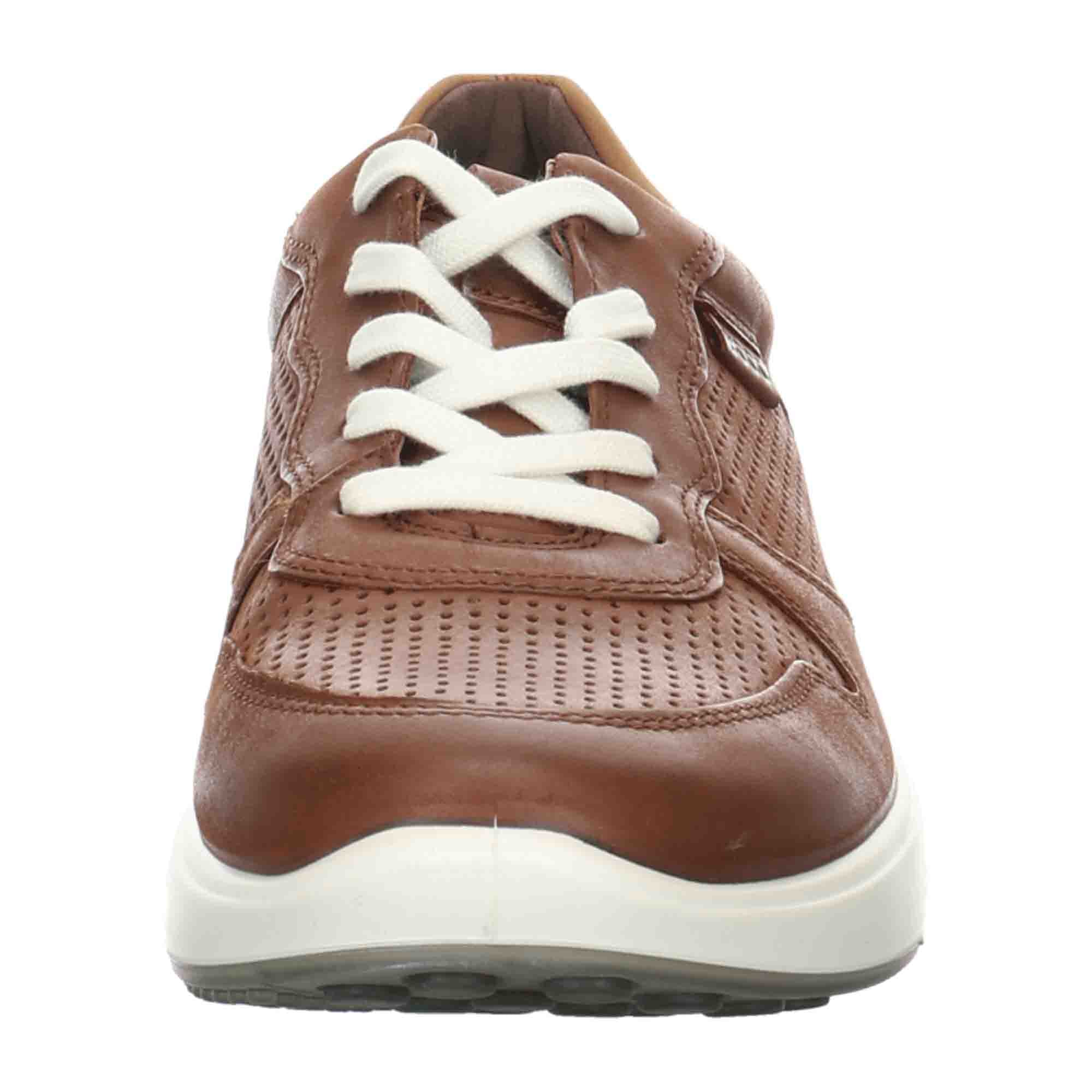 Ecco Men's Brown Leather Shoes - Durable & Stylish Casual Footwear