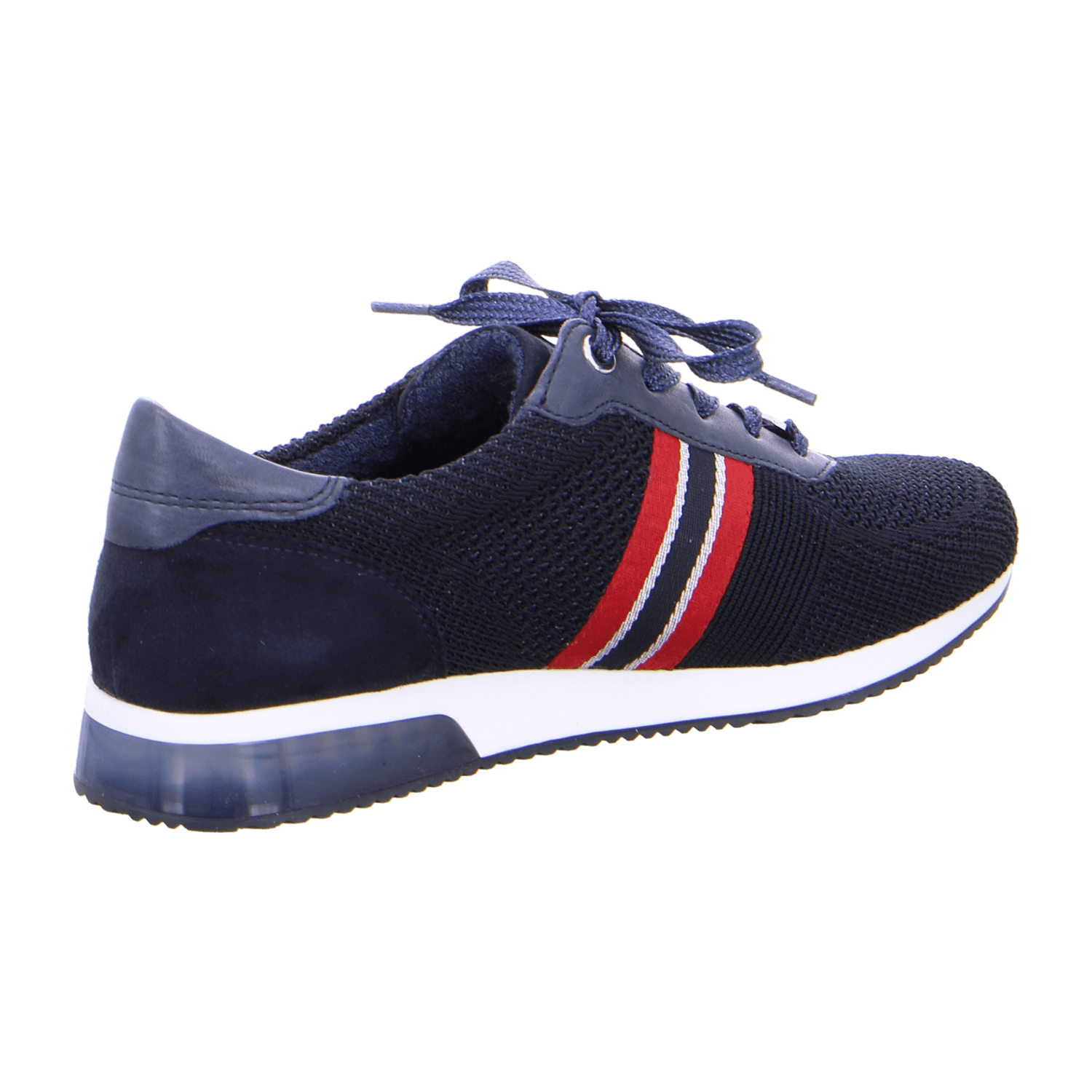 ARA LISBON Women's Nubuck Leather Slip-On Sneakers with Lace-Up Closure, Round Toe and Cold-Weather Lined Interior in Blue Silver