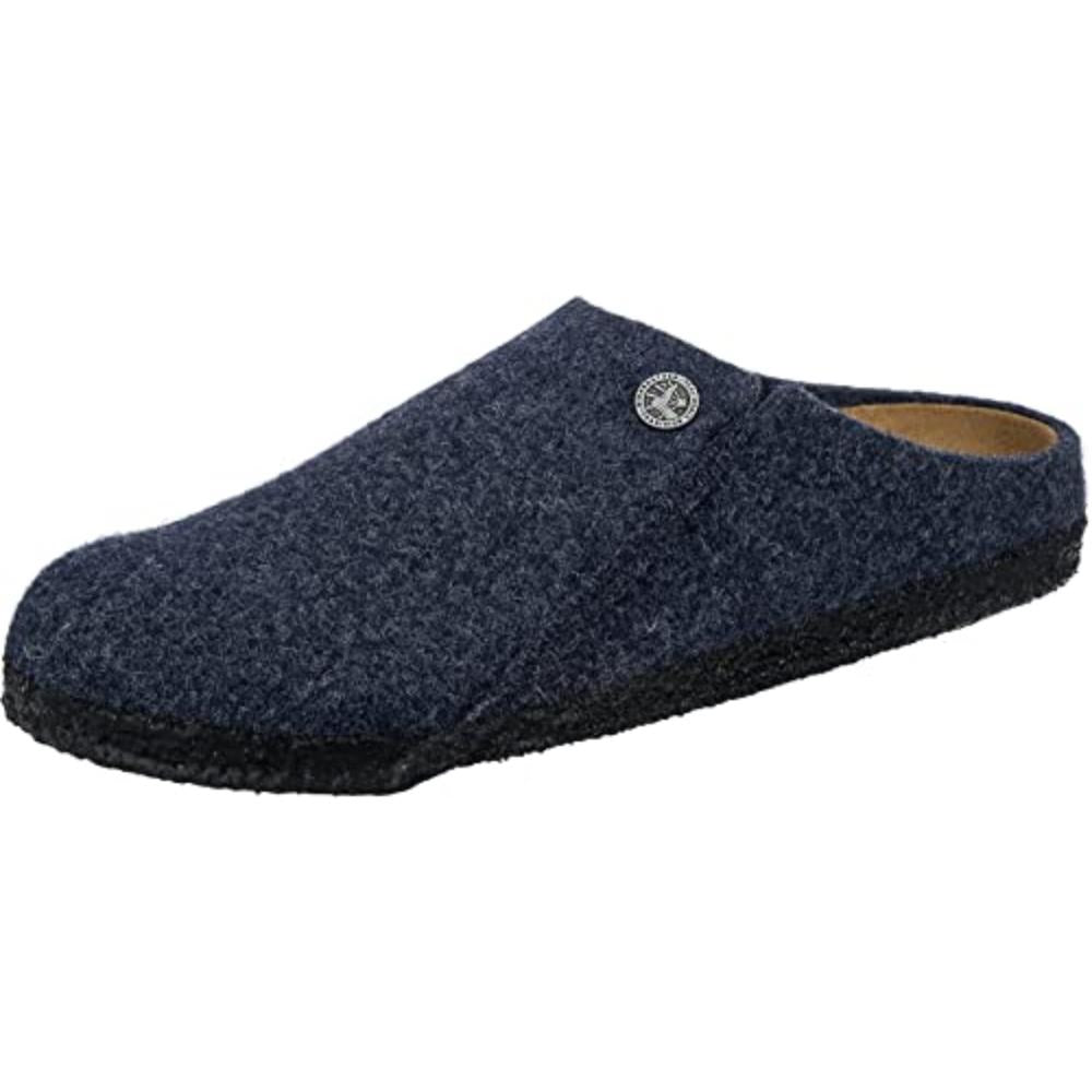 Birkenstock Zermatt Rivet Clogs Mules Slippers Sandals Felt Wool dark blue regul - Bartel-Shop
