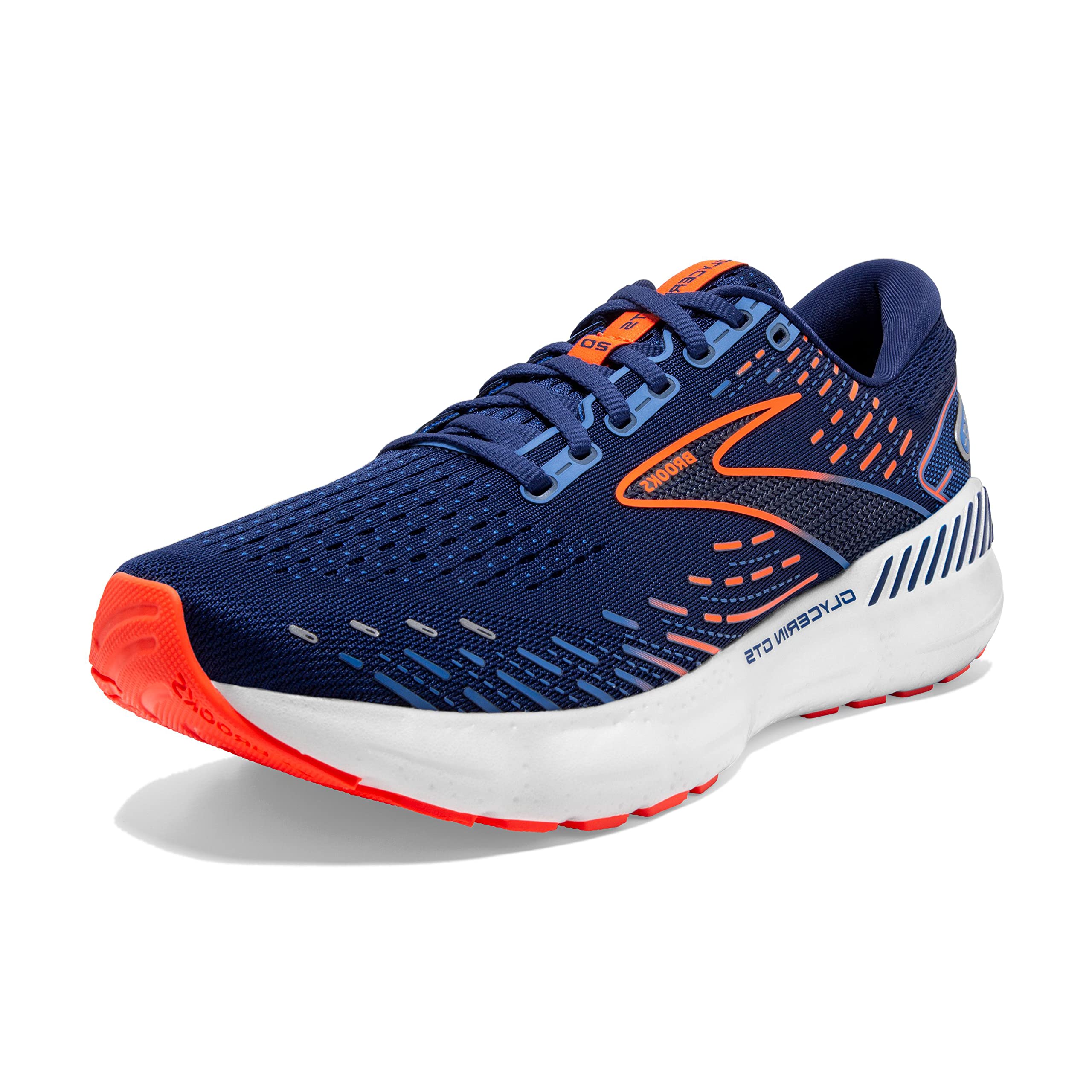 Brooks Glycerin GTS 20 Men's Road Running Shoes Synthetic Blue Depths Palace Blue Orange