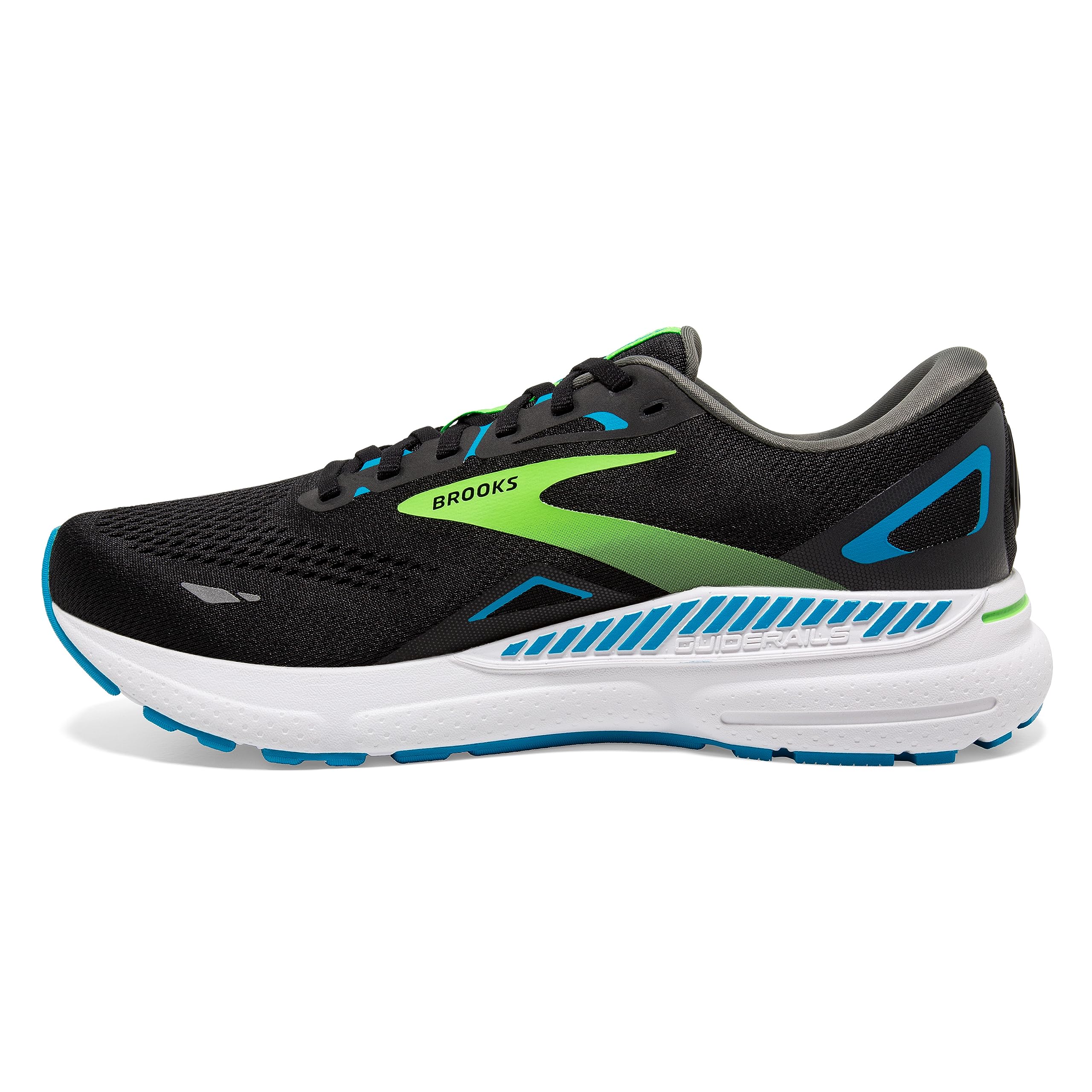 Brooks Adrenaline GTS 23 Men Road Running Shoes Black Green Lightweight Cushioned