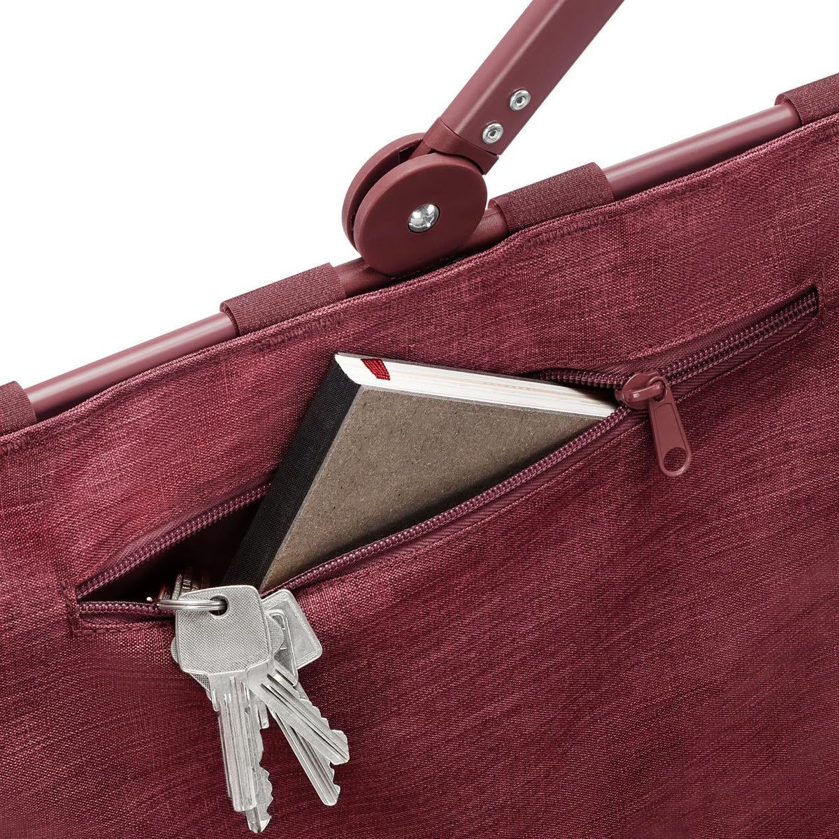 reisenthel Carrybag Shopping Basket 22L Twist Maroon Polyester
