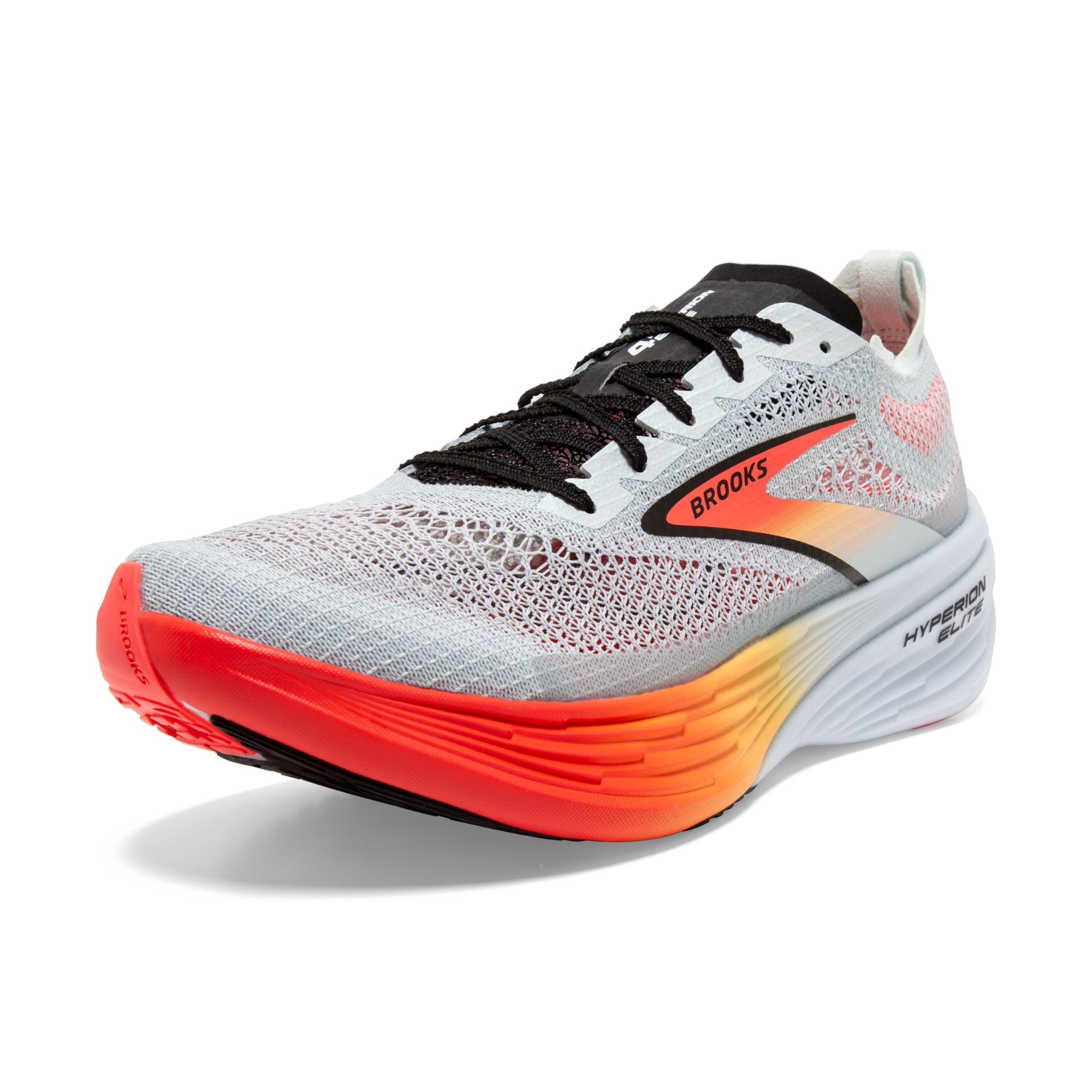 Brooks Hyperion Elite 4 Men Road Running Shoes Lightweight Blue Coral Orange