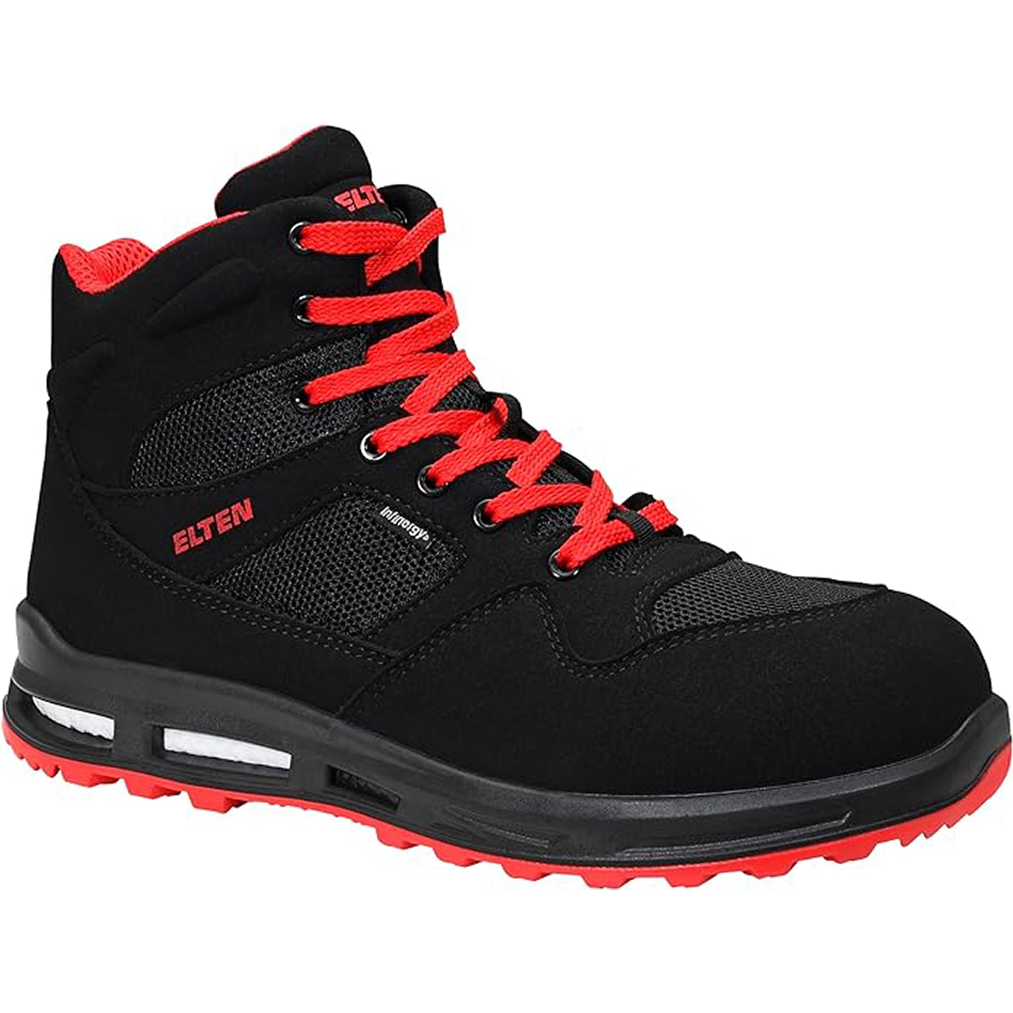 ELTEN LAKERS XXT Mid ESD S1P Safety work boots shoes Black Red