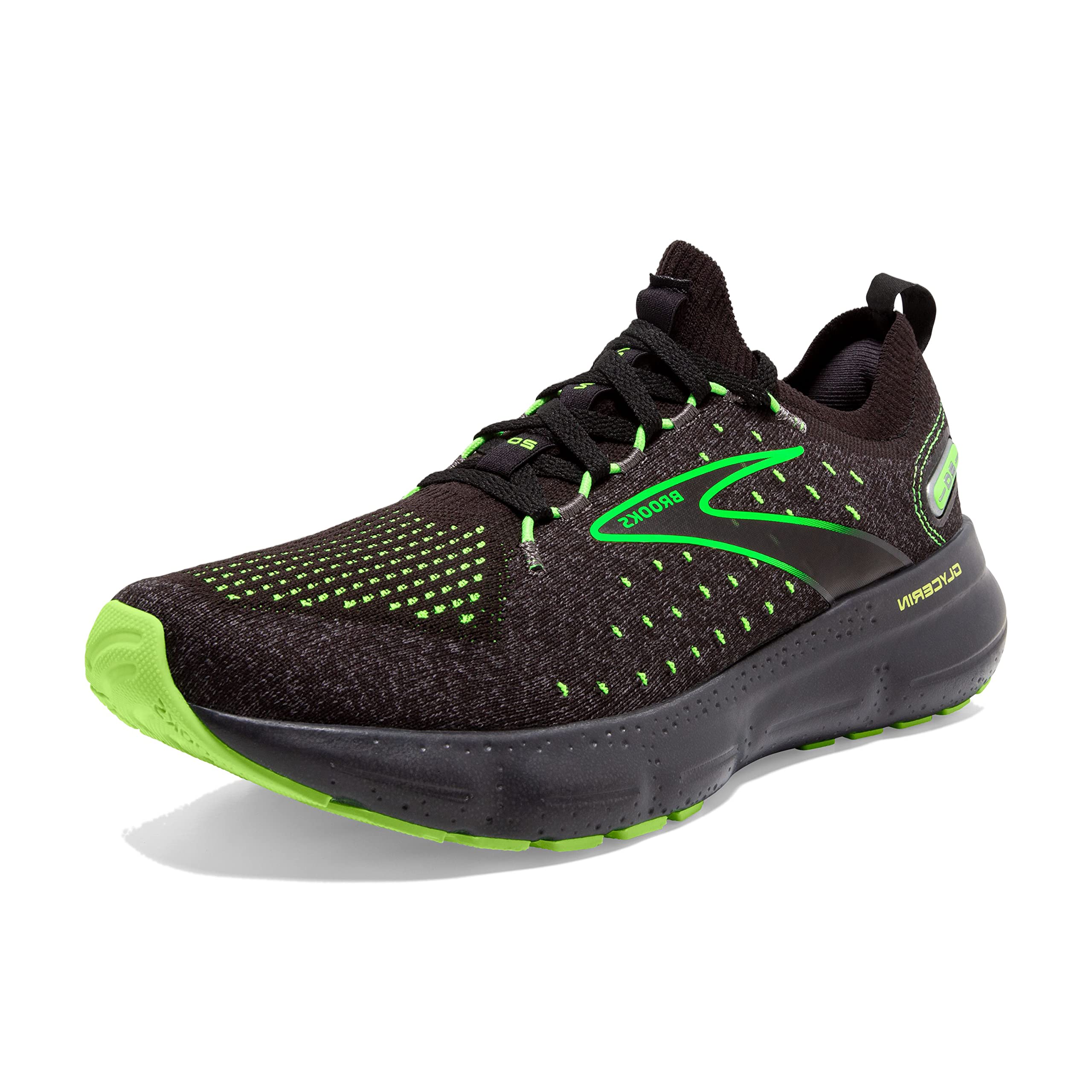 BROOKS Glycerin StealthFit 20 – Men’s Neutral Cushioned Road Running Shoe, Surf The Web/Peacoat