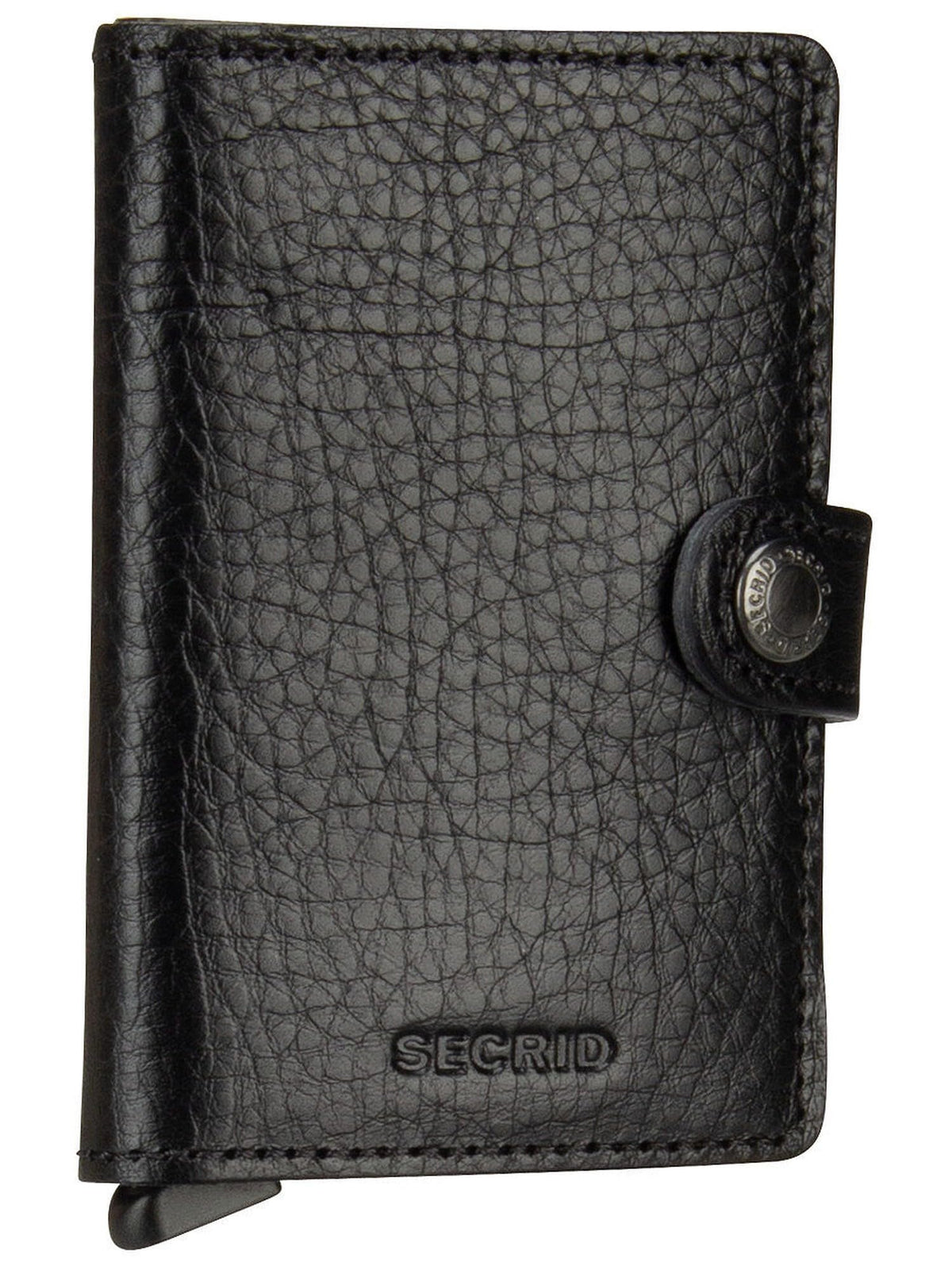 Secrid Miniwallet Veg Tanned Leather Wallet - RFID Protected Black