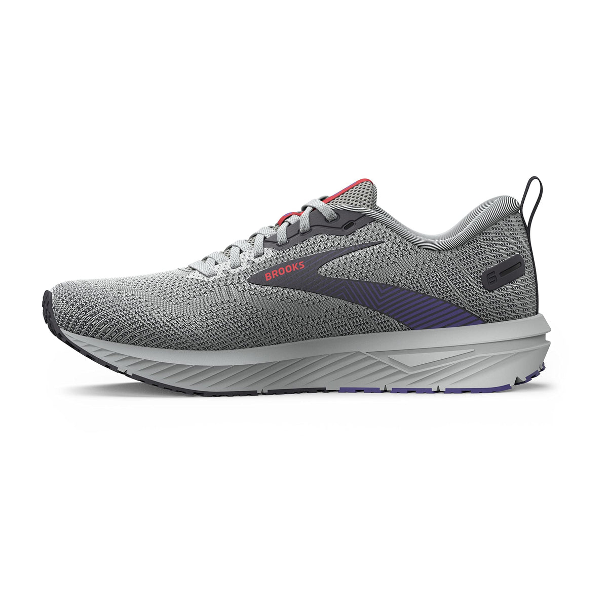Brooks Revel 6 Men Road Running Shoes Cotton Dawn Blue Cayenne Nine Iron