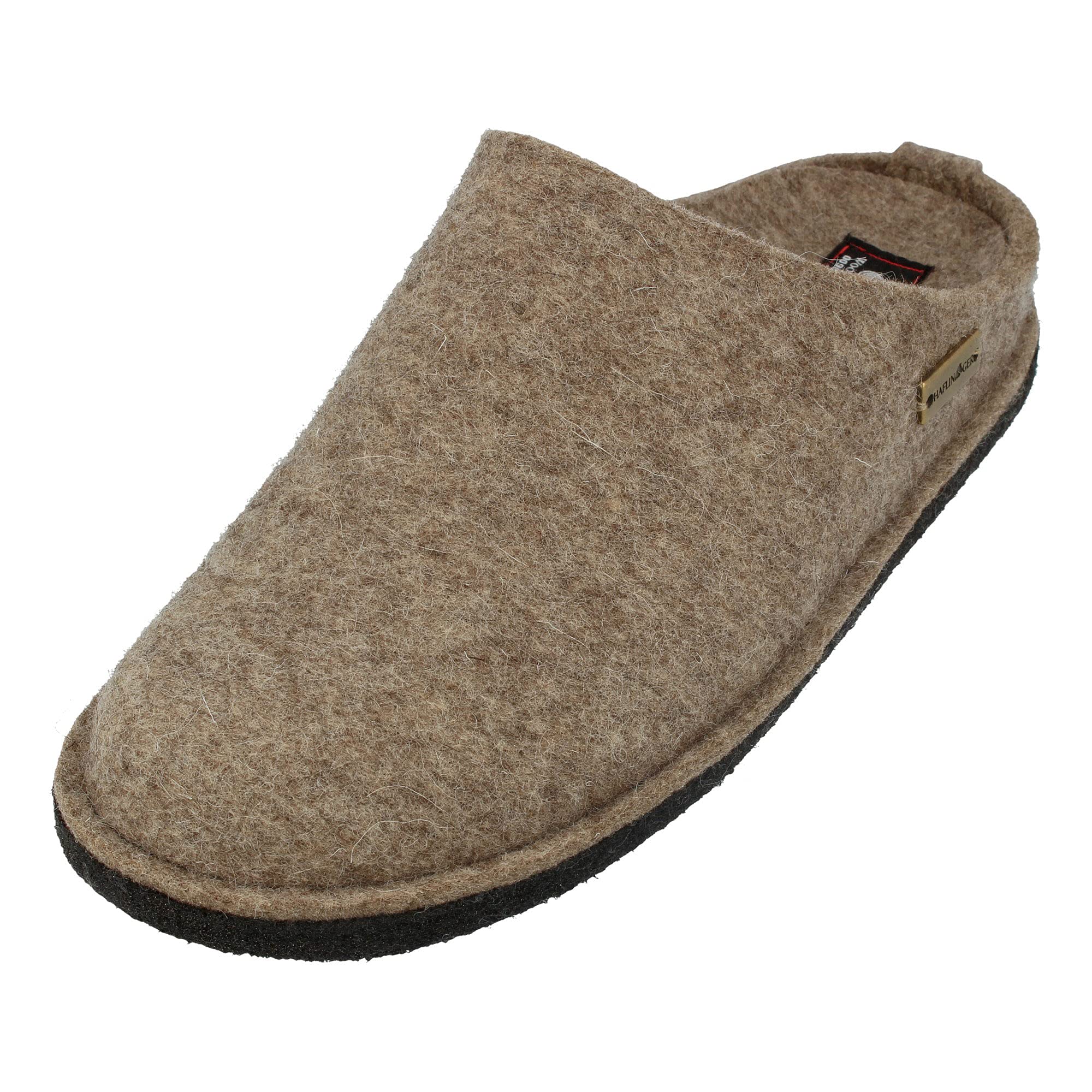 HAFLINGER Flair Soft Felt Slippers Made of Wool Felt, Peat