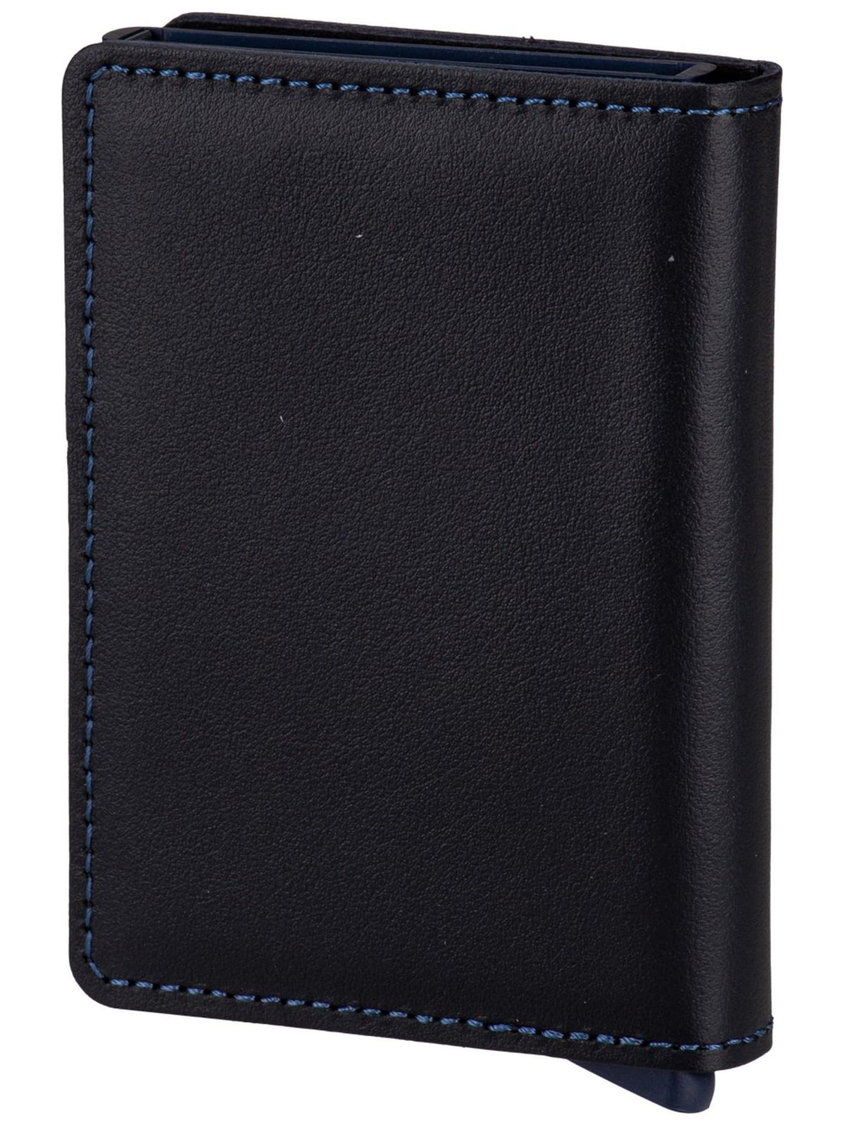 Secrid Slim Wallet Black-Navy Leather - RFID Protected Card Holder