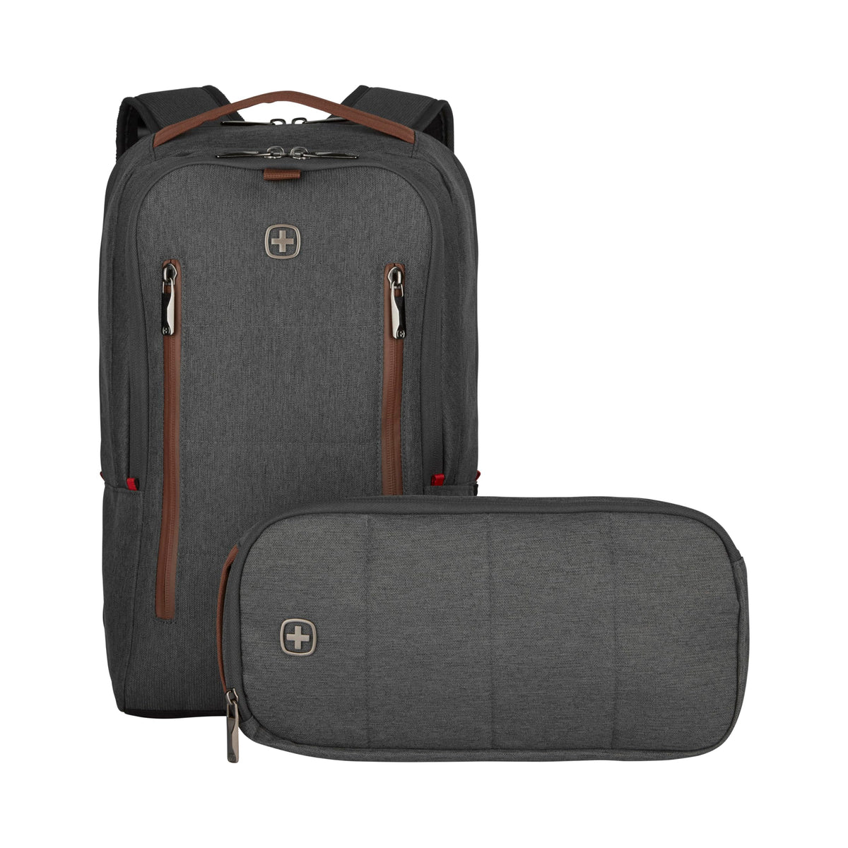 WENGER CityUpgrade Laptop Backpack 16 Inch with Shoulder Bag Grey
