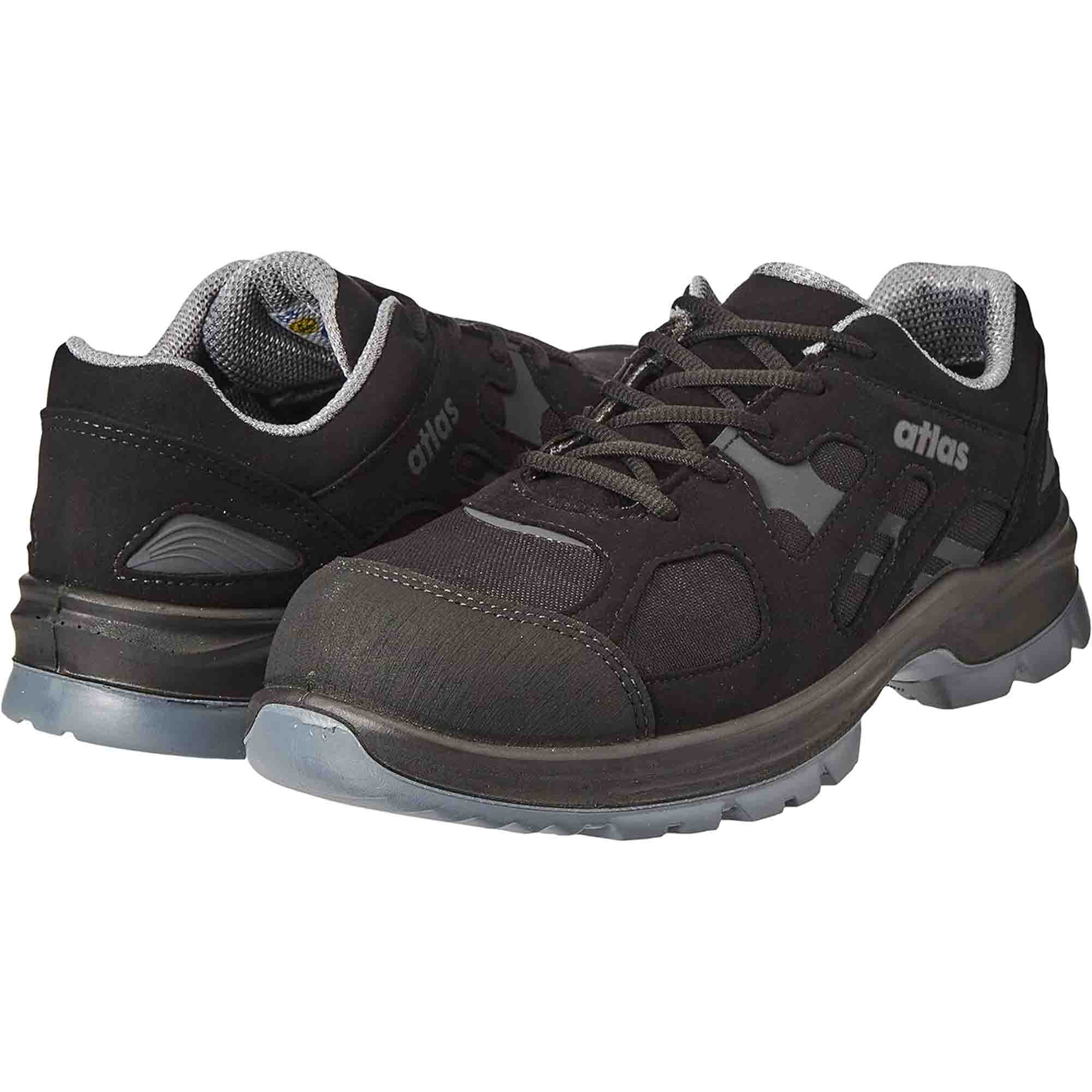 ATLAS FLASH 6305 XP ESD S3 Black Grey Low Safety work boots shoes CORDURA