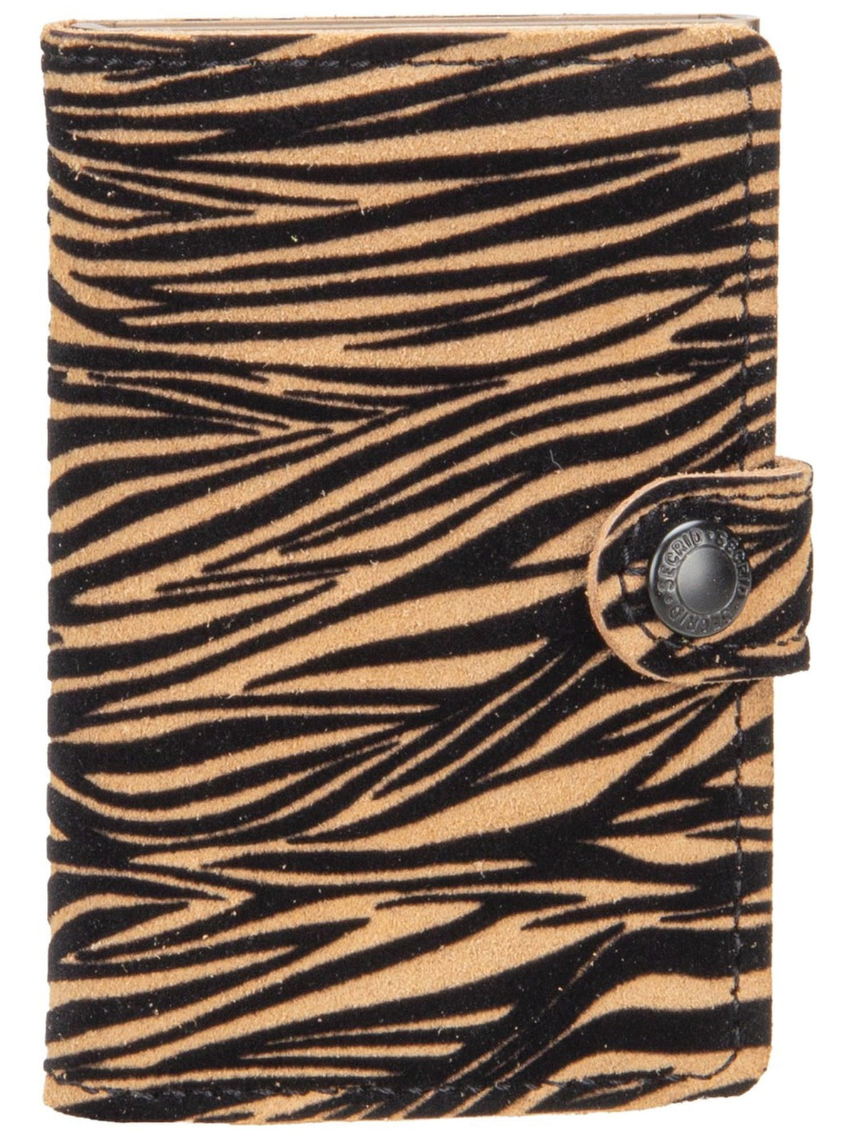 Secrid Miniwallet RFID Wallet - Women & Men Beige Leather Zebra Animal Print
