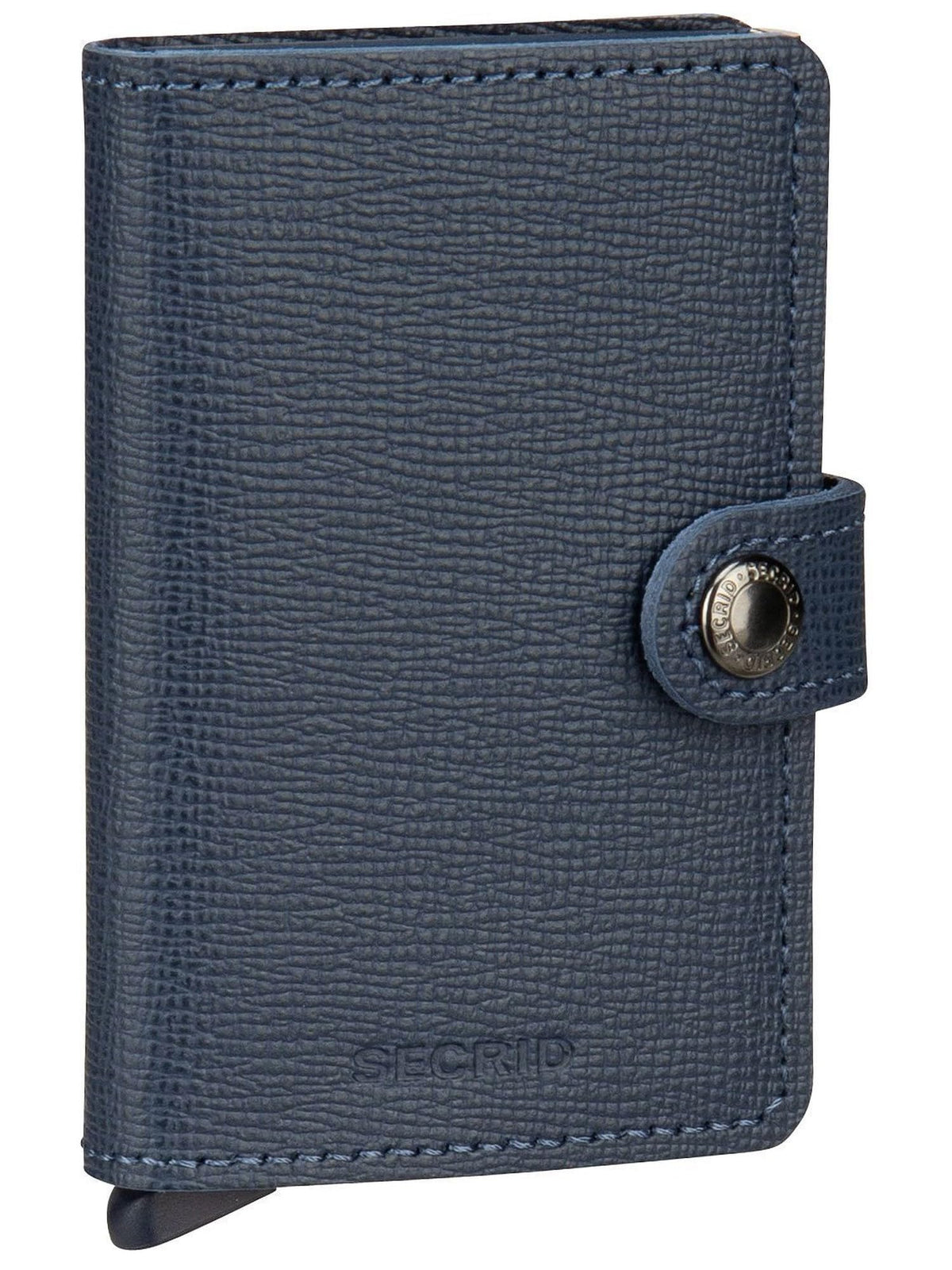 Secrid Miniwallet Crisple Navy - Slim Leather Credit Card Holder RFID