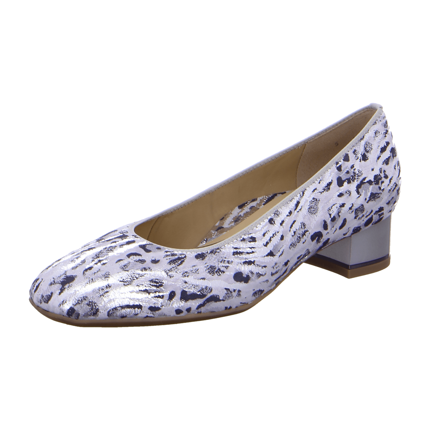 ARA GRAZ Women's Gray Suede Pumps with Closed Toe and Leather Lining