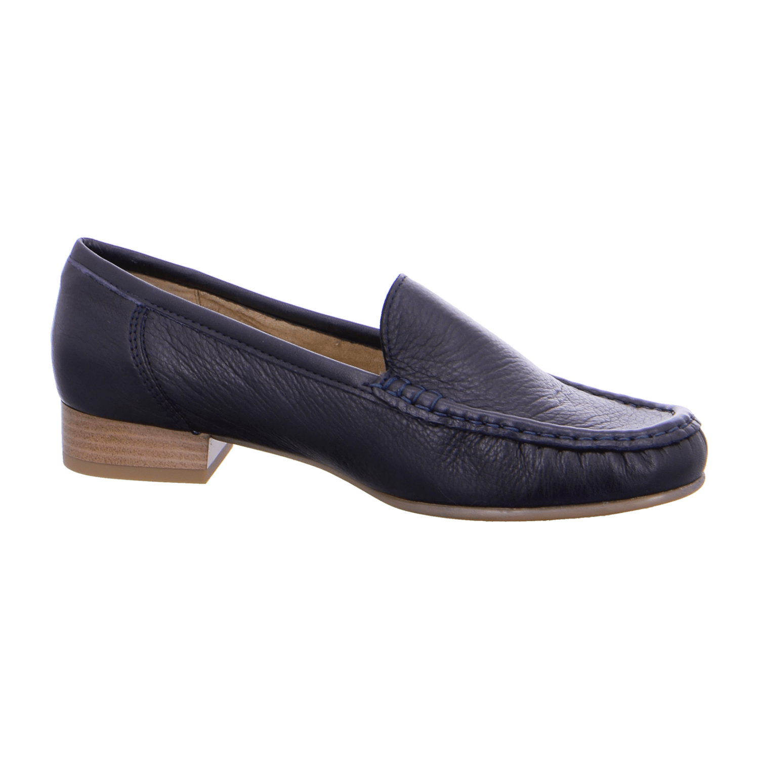 ARA ATLANTA Women's Moccasin in Blue Smooth Leather with Textile Lining and Synthetic Sole