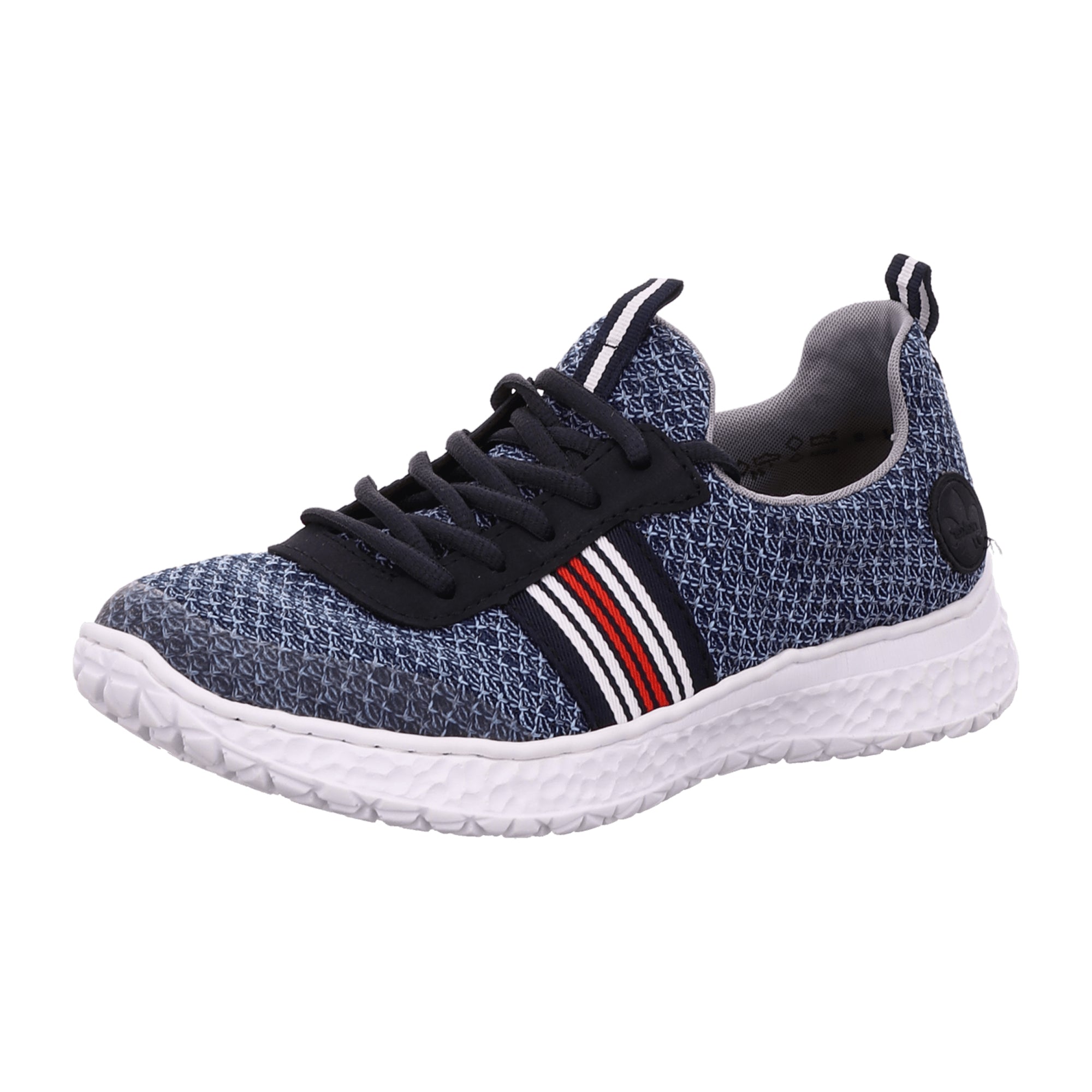 Rieker Women's Blue Lace-Up Sport Shoes Textile Synthetic Casual Comfortable