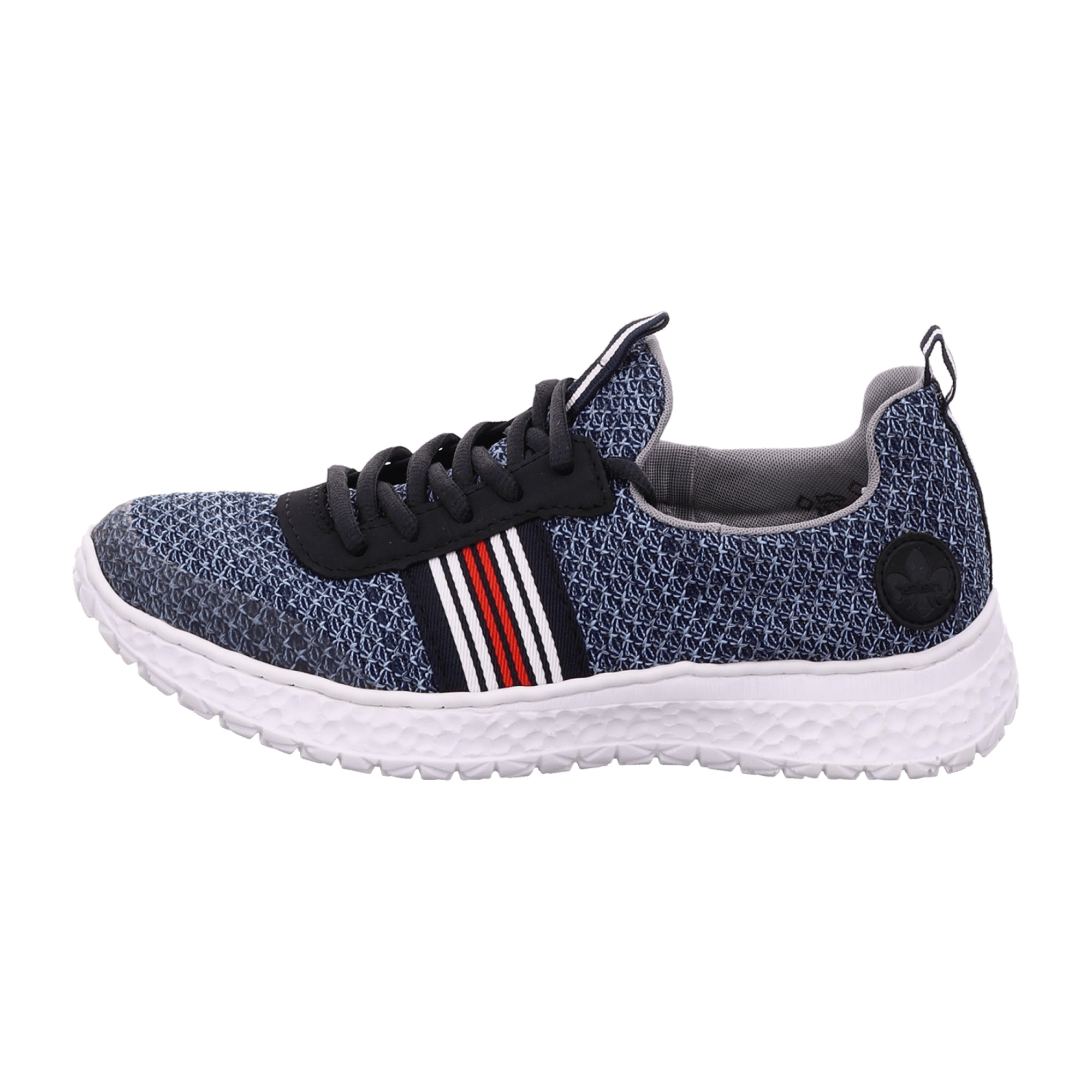 Rieker Women's Blue Lace-Up Sport Shoes Textile Synthetic Casual Comfortable