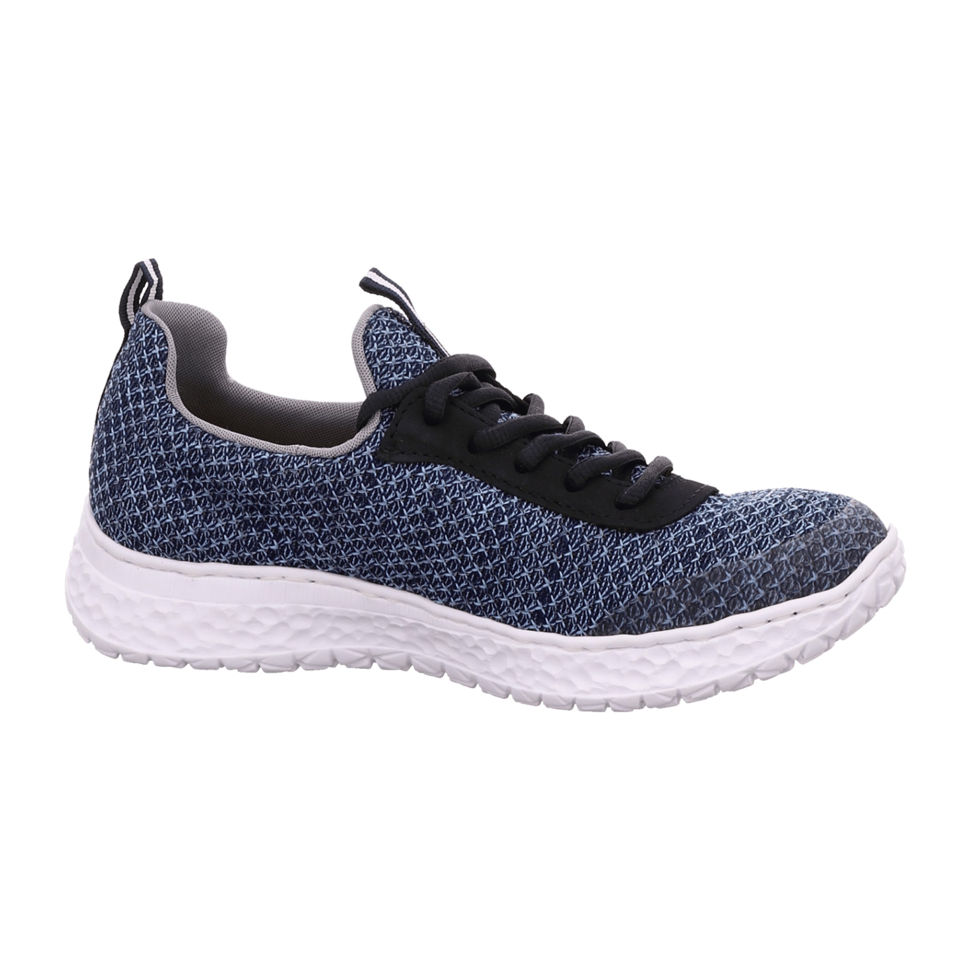 Rieker Women's Blue Lace-Up Sport Shoes Textile Synthetic Casual Comfortable