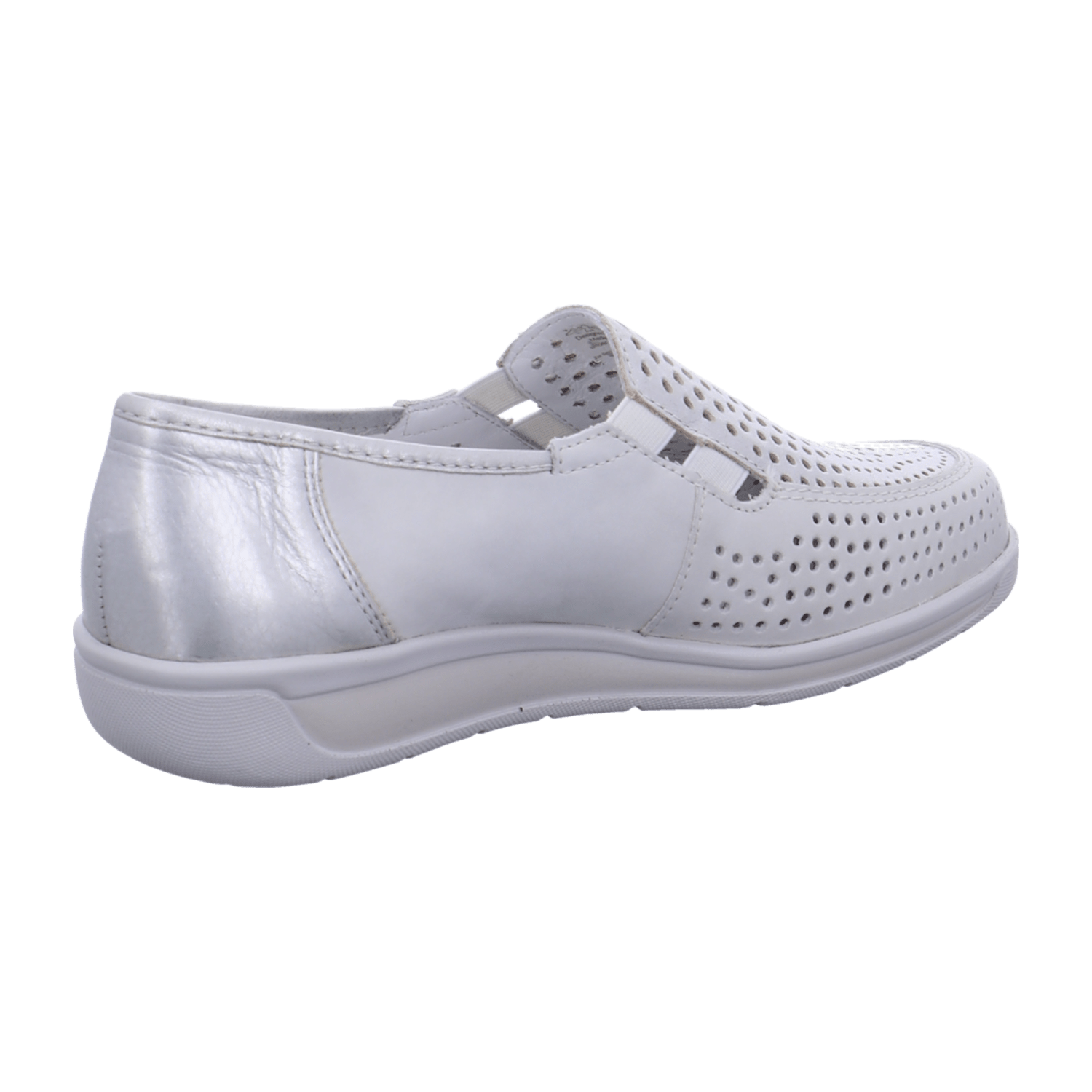 ARA MERAN Women's Gray Leather Slip-On Loafers with Leather Lining and Synthetic Sole