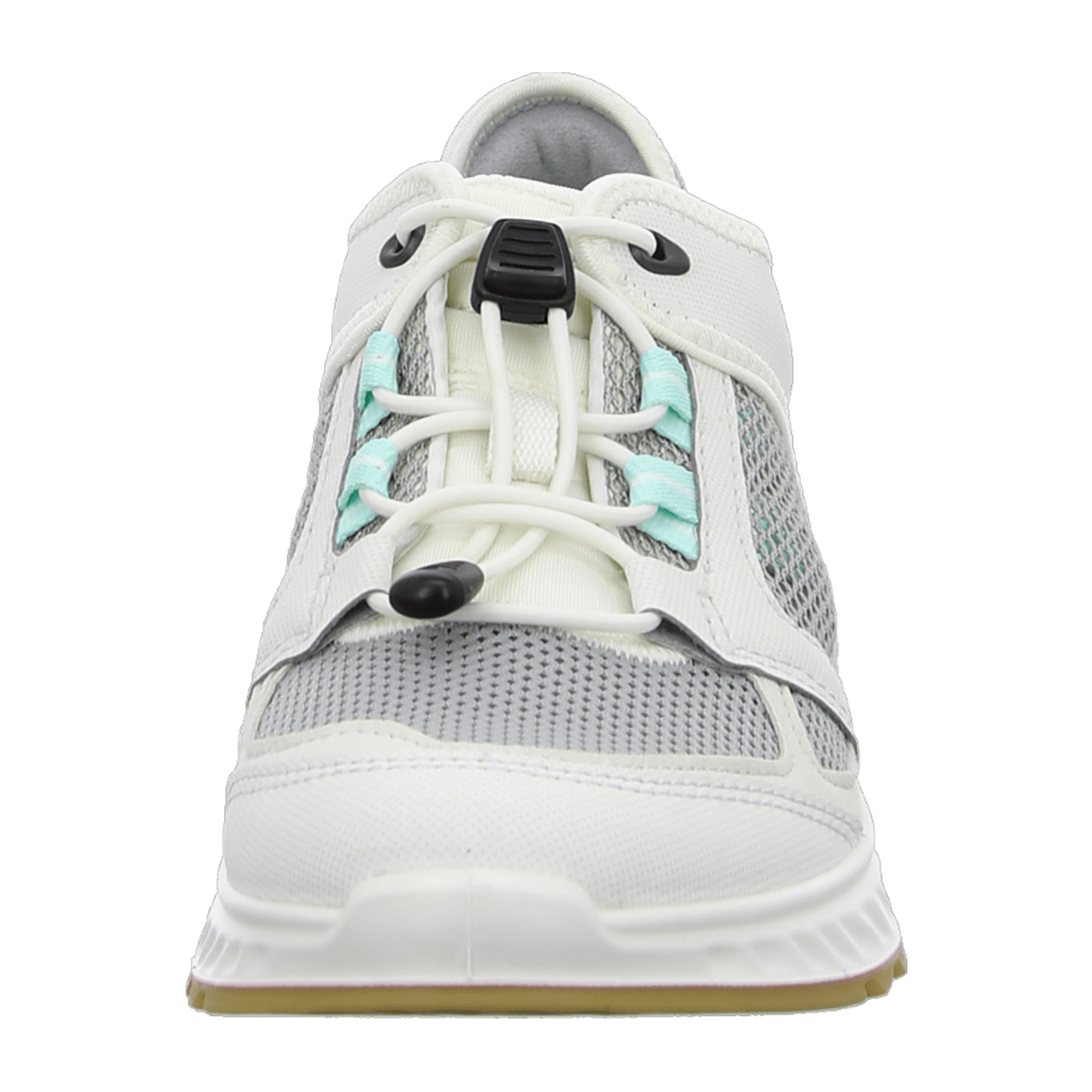 Ecco Exostride W Slip-On Casual Sneakers for Women - Lightweight & Orthotic Friendly, White/Turquoise