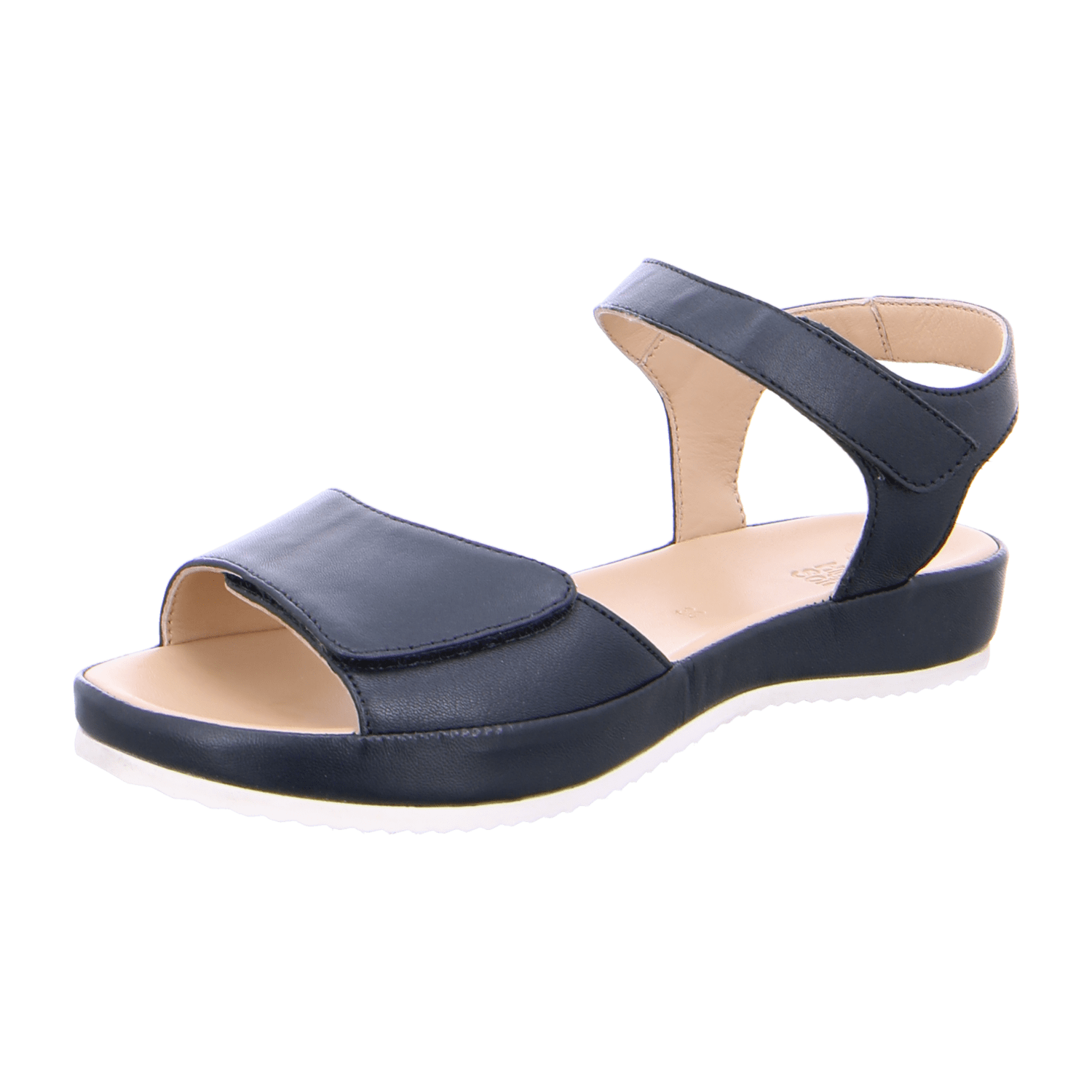ARA Women's Leather Slip-On Mules in Blue with Open Toe