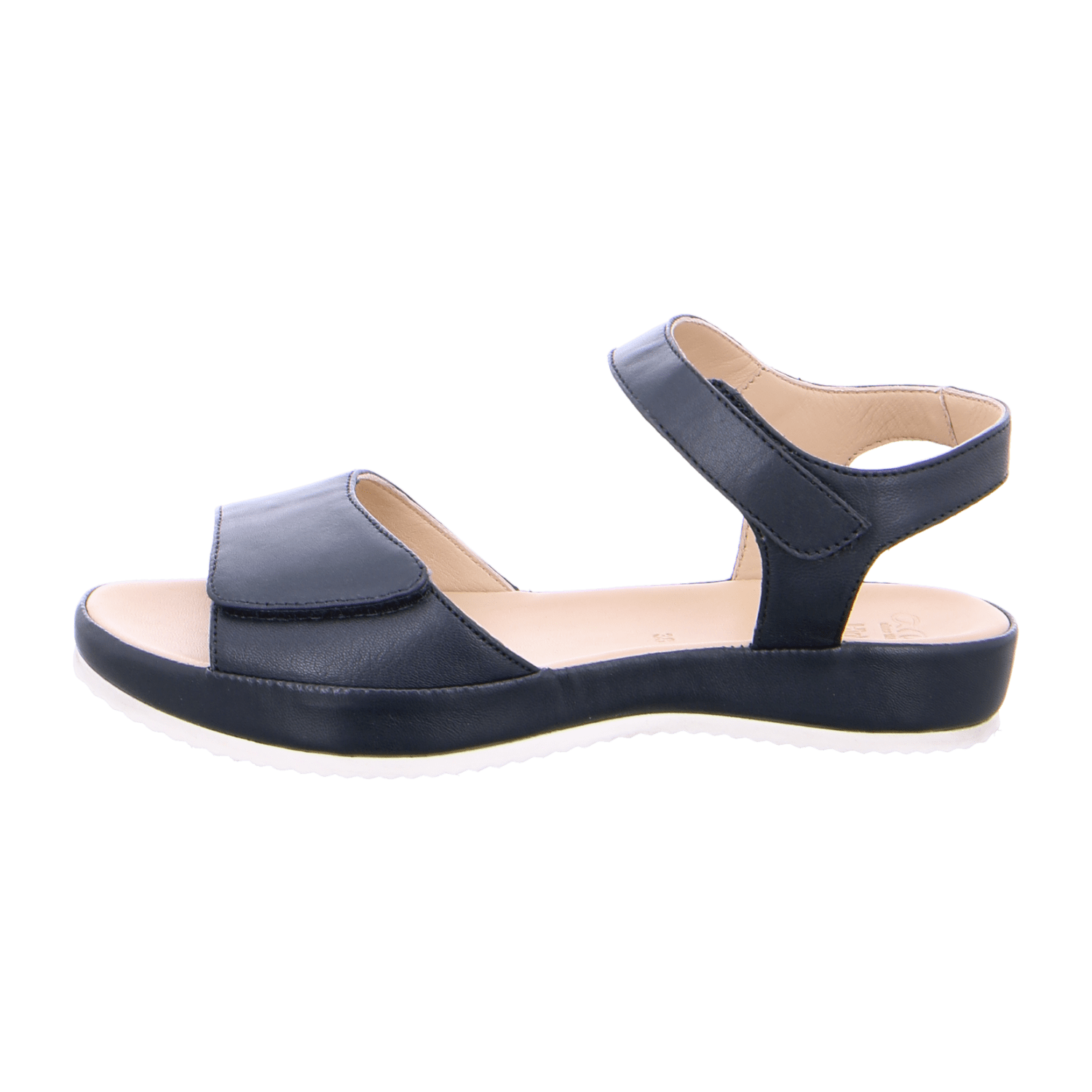 ARA Women's Leather Slip-On Mules in Blue with Open Toe