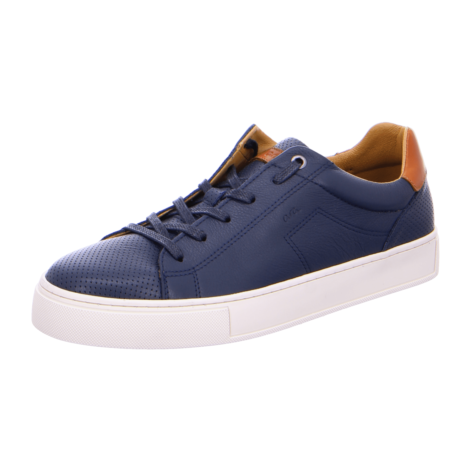 ARA MPard Highsoft Men's Lace-Up Shoes in Smooth Leather, Brown, Low-Top Style, Cold-Weather Lined, Rubber Sole