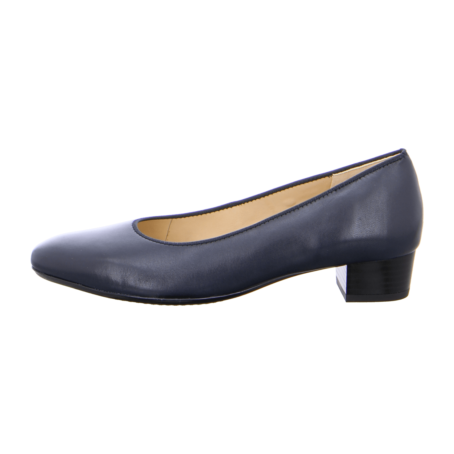ara MILANO Women's Pumps in Blue Smooth Leather with Closed Toe and Synthetic Sole