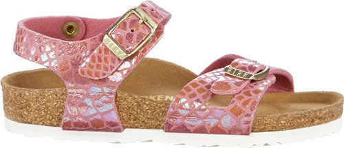 Birkenstock sandal heel strap Rio Kinder BF shiny snake rose BF - Bartel-Shop