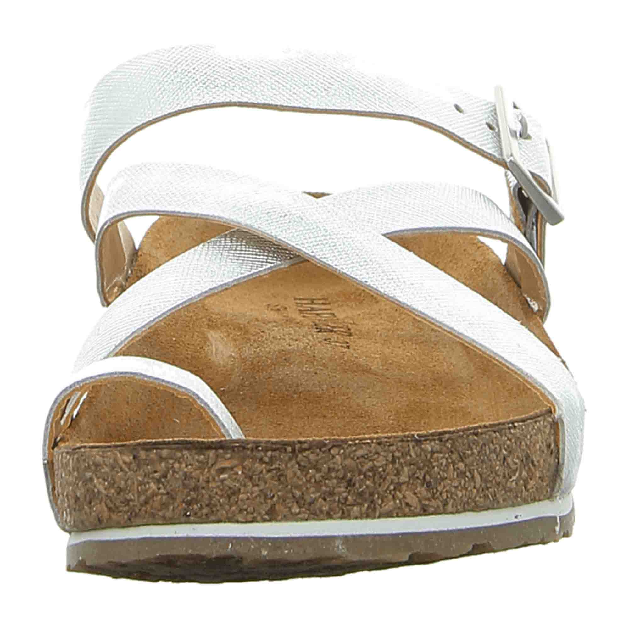 Haflinger Bio Luna Women's Silver Sandals - Stylish & Eco-Friendly