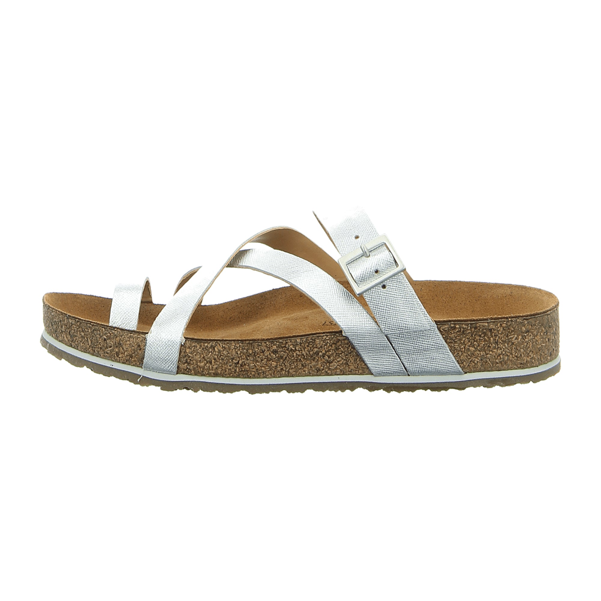 Haflinger Bio Luna Women's Silver Sandals - Stylish & Eco-Friendly
