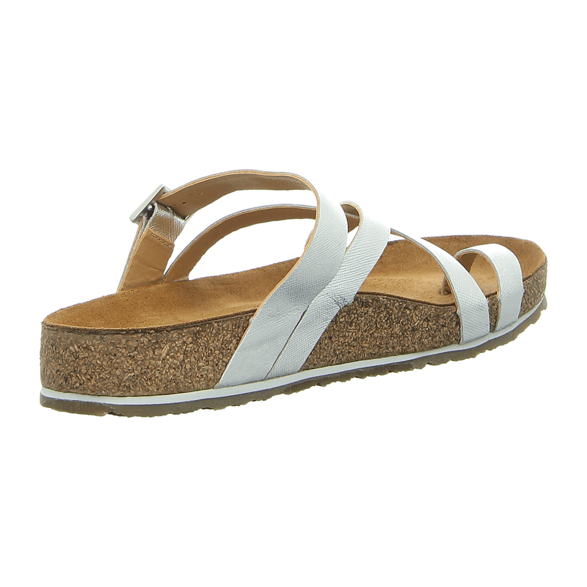 Haflinger Bio Luna Women's Silver Sandals - Stylish & Eco-Friendly