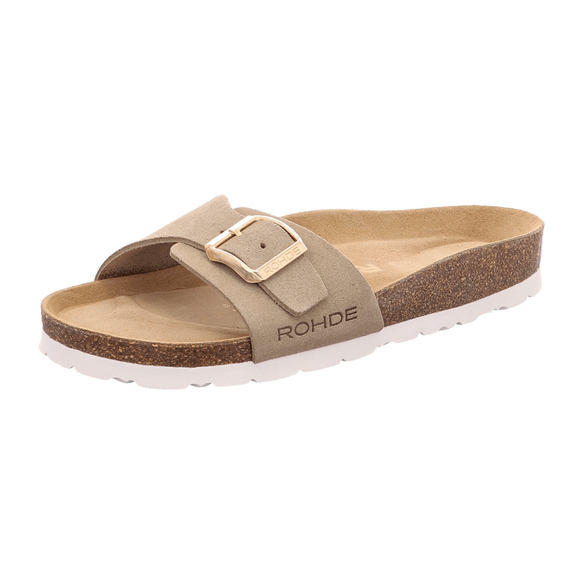 Rohde Beige Classic Women's Sandals with Wedge Heel and Open Toe