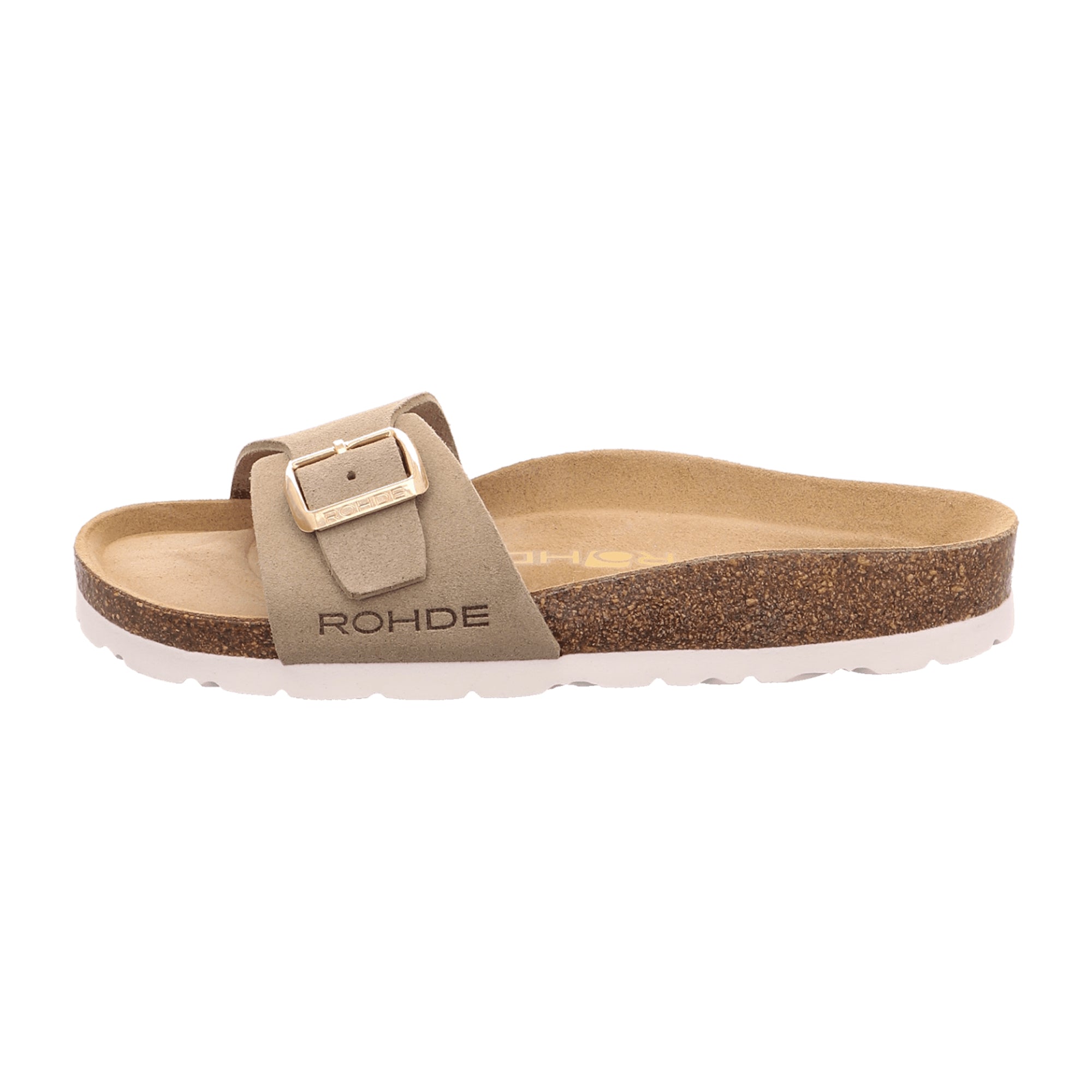 Rohde Beige Classic Women's Sandals with Wedge Heel and Open Toe