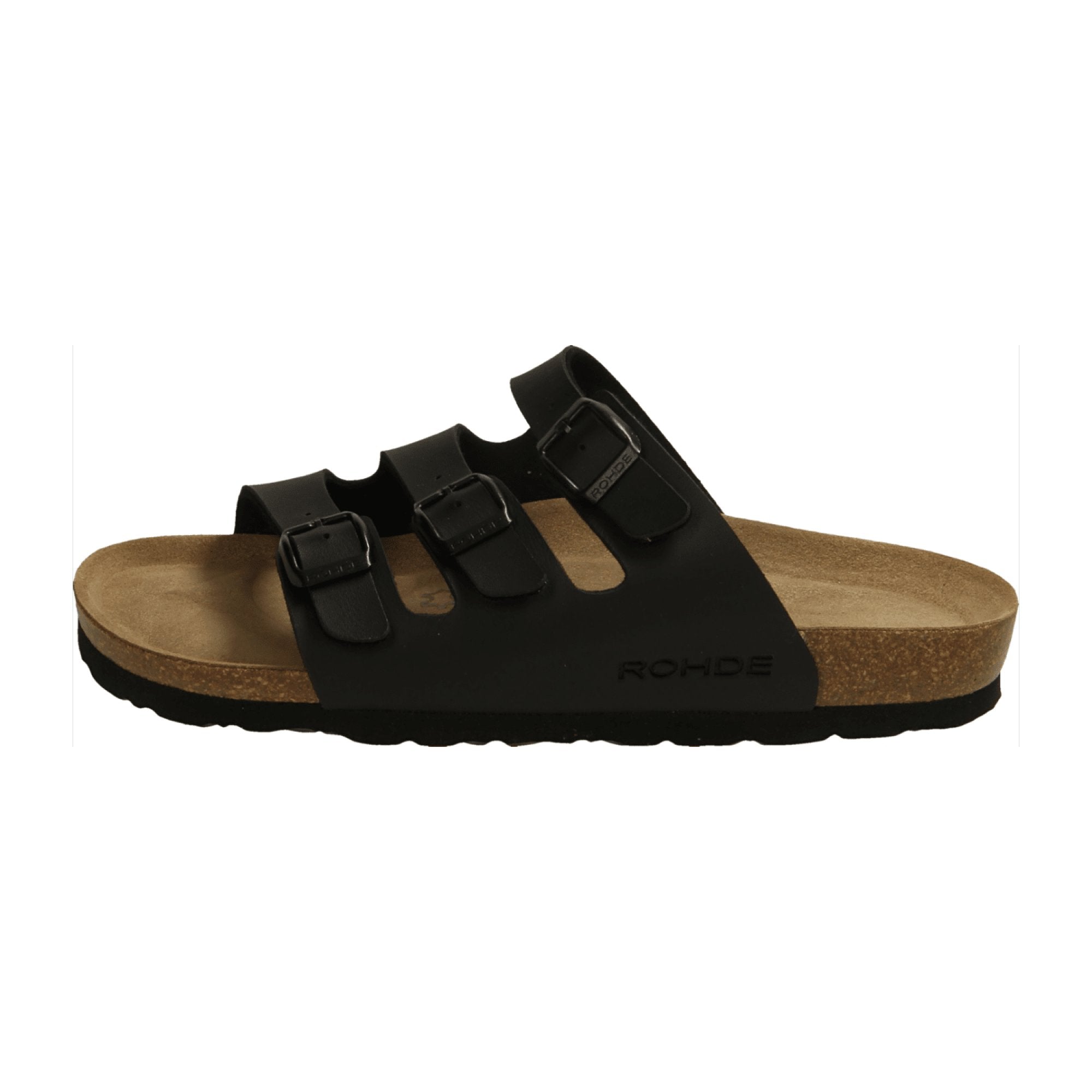 Rohde Alba Women's Black Sandals Open Toe Adjustable Strap Spring Summer Shoes