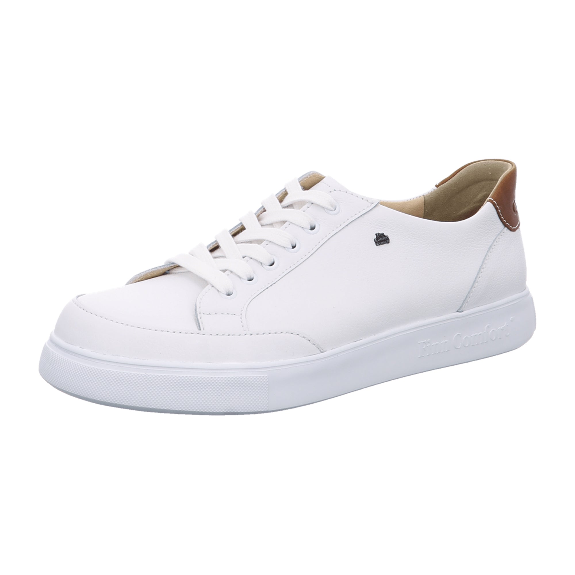 Finn Comfort Brandon Men's Comfort Shoes, Stylish White Leather