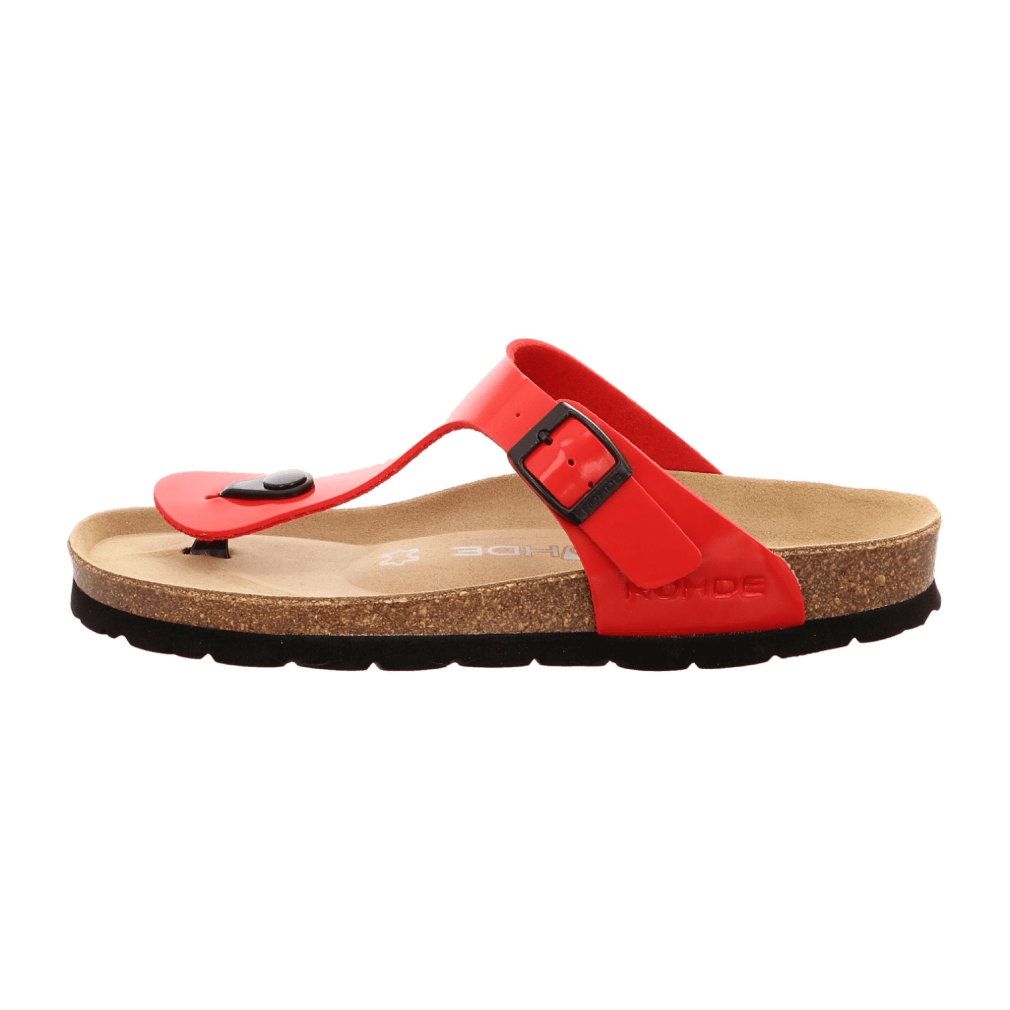 Rohde Red Slip-On Sandals with Wedge Heel Spring Summer Collection Fast Shipping