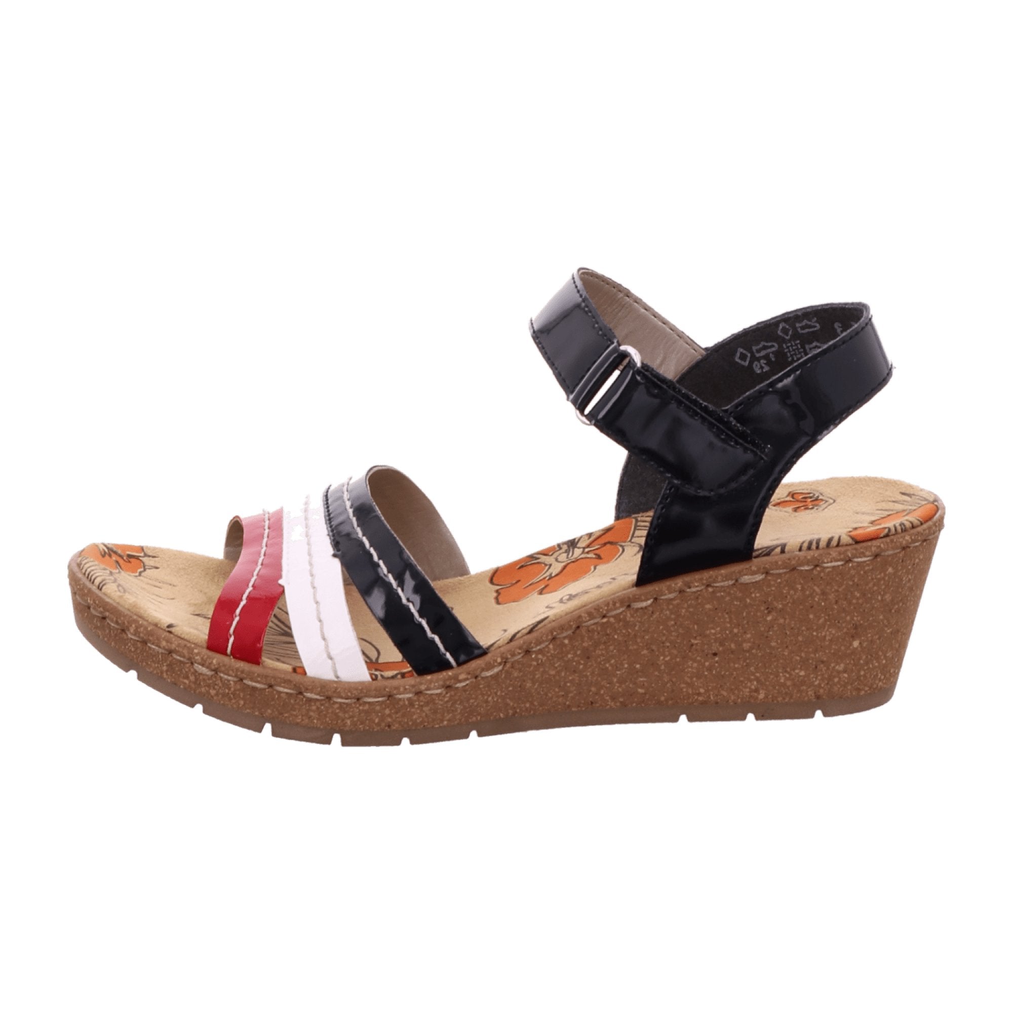 Rieker FSK Women's Blue Sandals Comfortable Wedge Heel Spring Summer Shoes