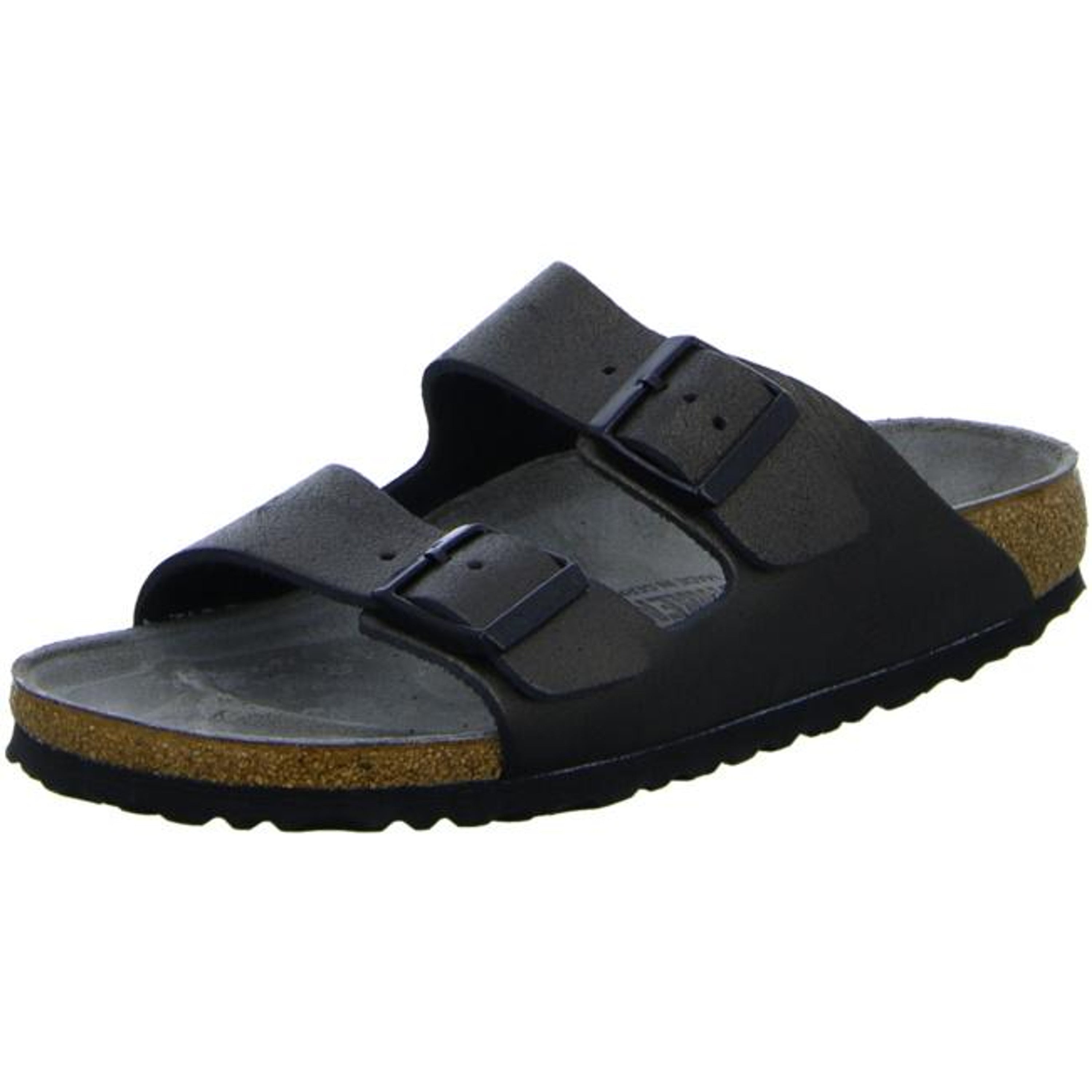 Birkenstock Arizona Washed Metallic Antique Black Leather Slides Sandals Thongs Slippers narrow - Bartel-Shop