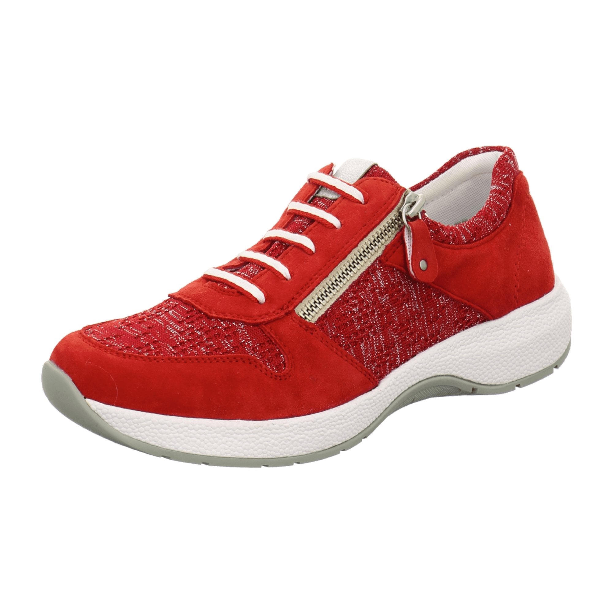 Remonte R8911-33 Red Women's Sneakers with 4cm Heel and Wide Fit