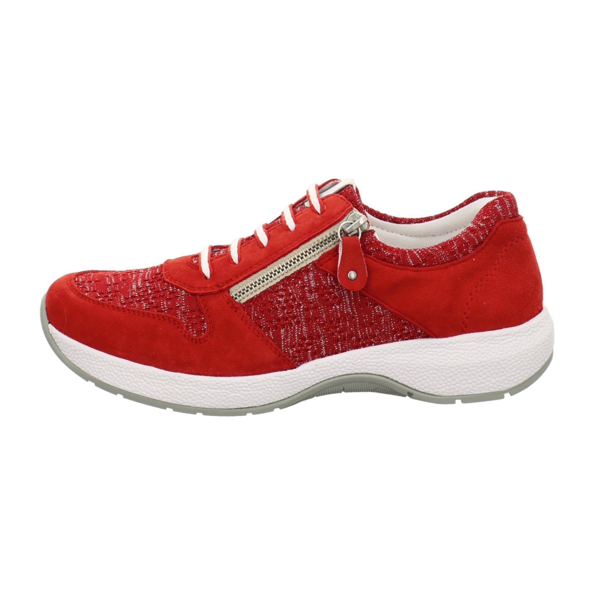 Remonte R8911-33 Red Women's Sneakers with 4cm Heel and Wide Fit