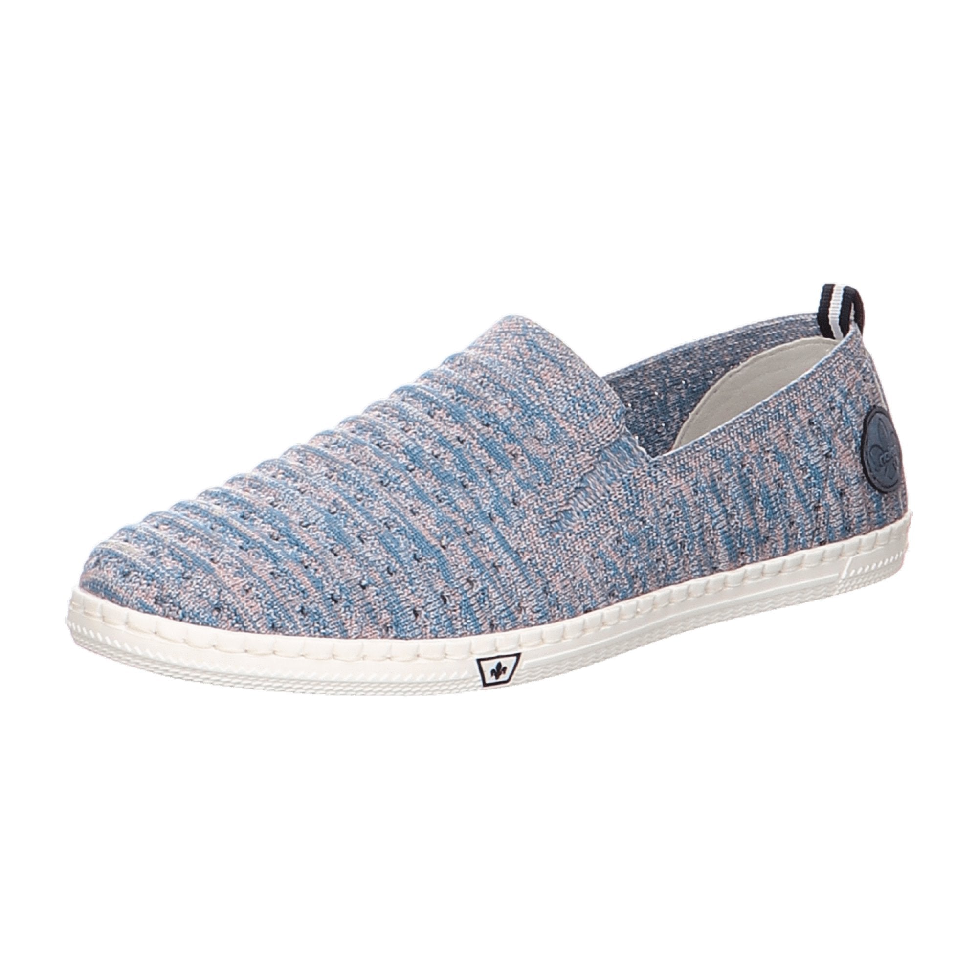 Rieker Women's Blue Casual Slip-On Shoes with Antistress Comfort